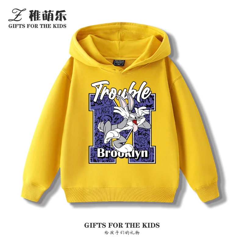 البق الأرنب دافي داك مطبوعة مقنعين البلوز للبنين والبنات الخريف والشتاء أفخم لطيف عارضة كل مباراة الملابس العصرية