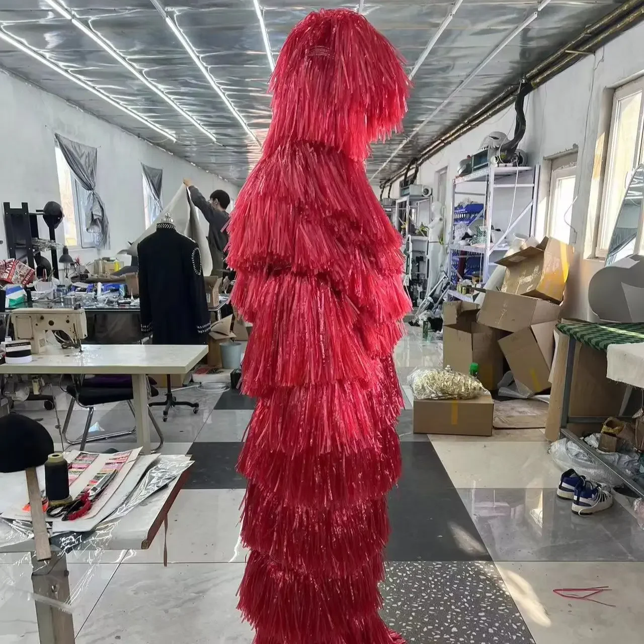 Kostium z frędzlami do tańca Nowoczesny klub nocny Występ na scenie Sukienka świąteczna Opcjonalne kolory Kostium damski