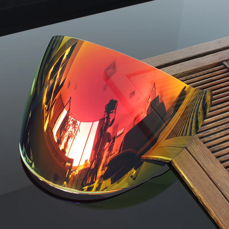 For LS2 OF608 Helmet Lens Half Helmet Visors Electroplated Lens HD Day and Night Universal Helmet Accessories
