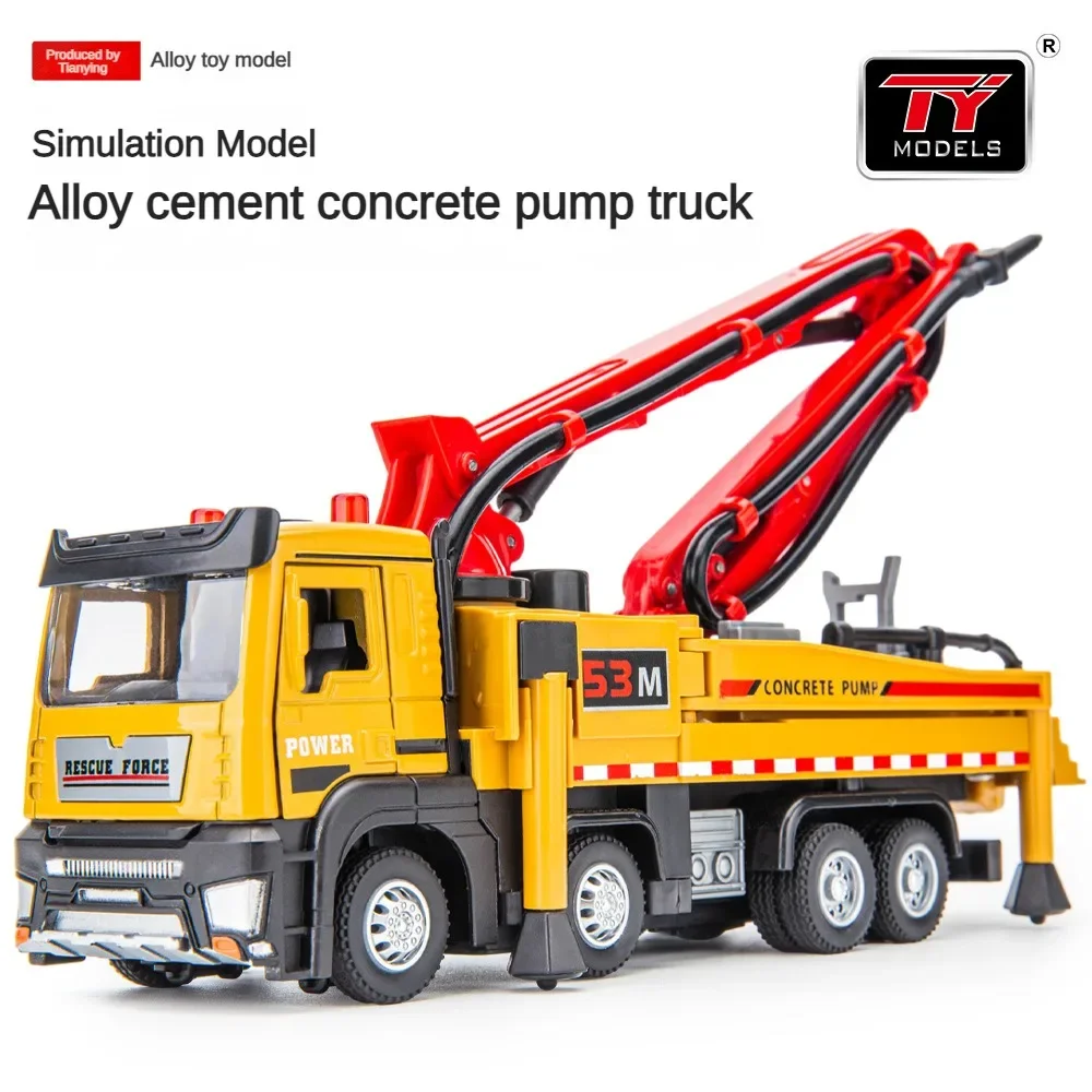 

1:32 Alloy Engineering Cement Concrete Pump Truck Simulation Model Multifunctional Engineering Vehicle Car Truck Model Toy