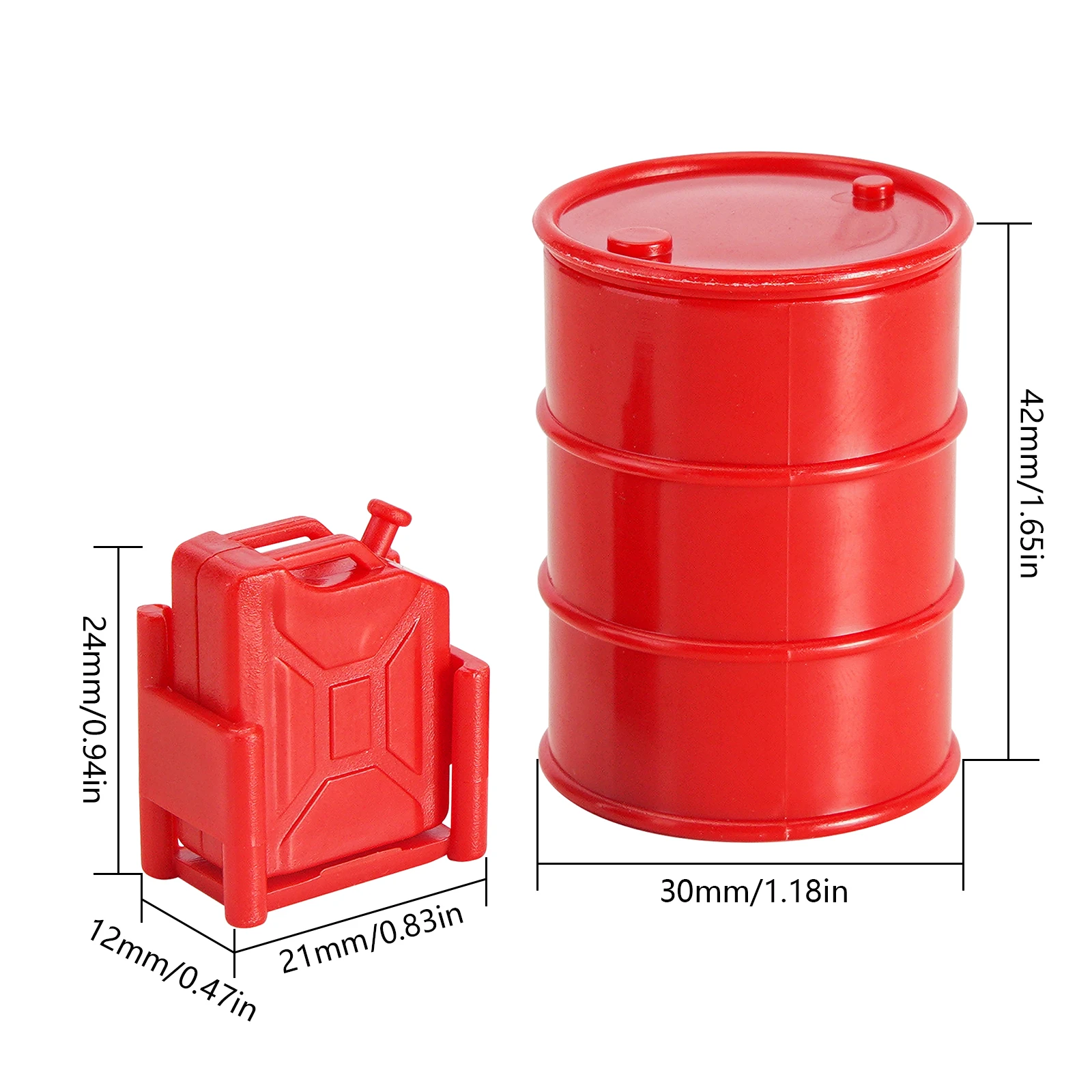 INJORA Plastic Simulation Decoration Fuel Tank Oil Drum for 1/18 1/24 RC Crawler Car TRX4M SCX24 FCX24 Enduro24