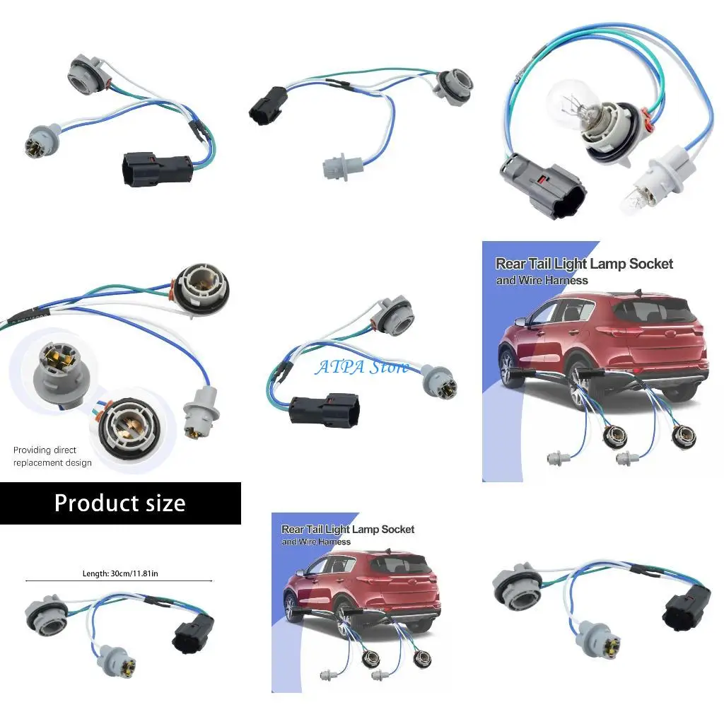 

U13C Auto Accessories Easy Installation Tail Light Lamp Socket Harness 92480-D9020