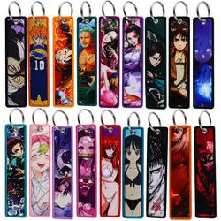Cool Man Embroidery Key Fobs Keychains for Women Anime Key Tags Keyring Accessories Toys Gift