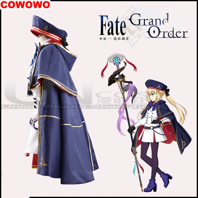 COWOWO Fgo Caster Altria Pendragon أزياء تنكرية كوس لعبة أنيمي زي حفلة الهالوين لعب دور الملابس الملابس