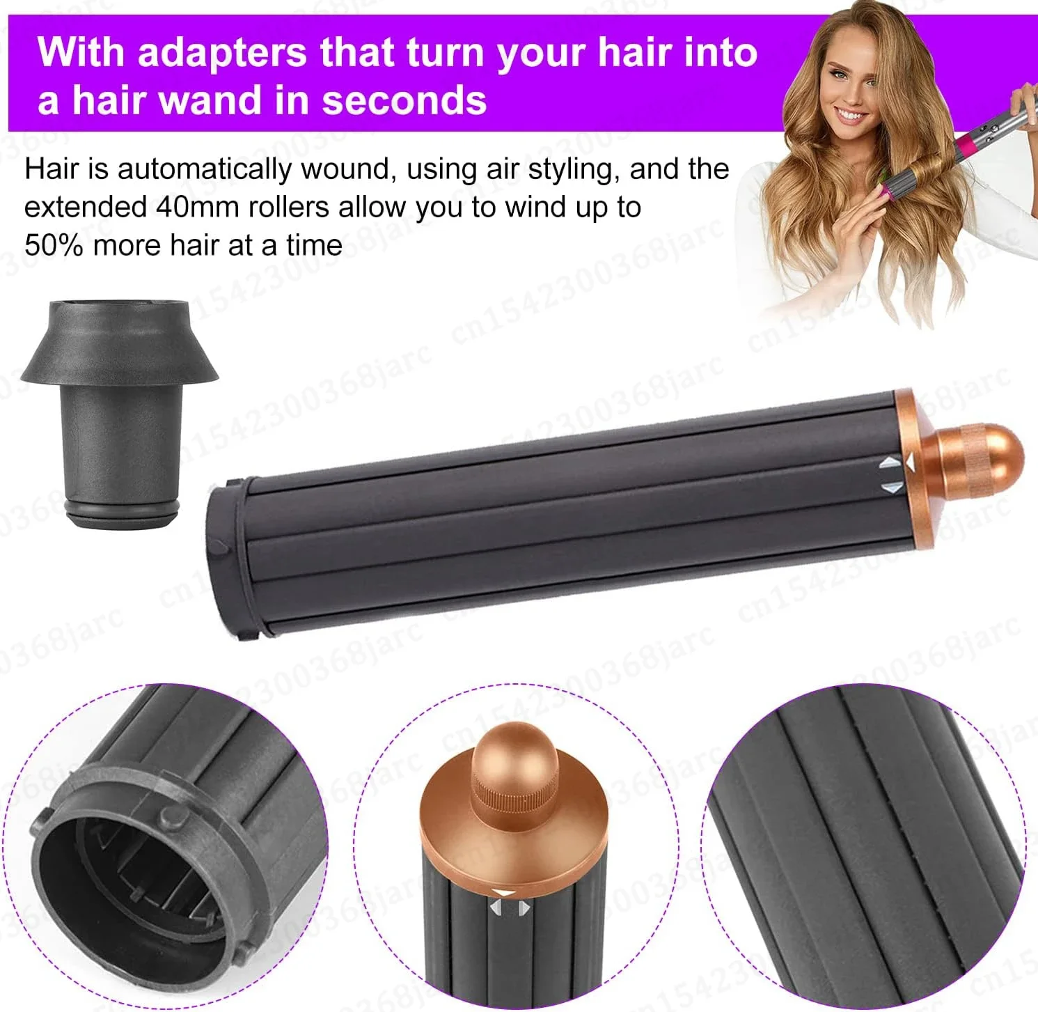 Upgraded Adapter Hair Dryer Automatic Curling Nozzle For Dyson Supersonic HD16 Nural Hair Dryer Accessories Cylinder Comb Nozzle