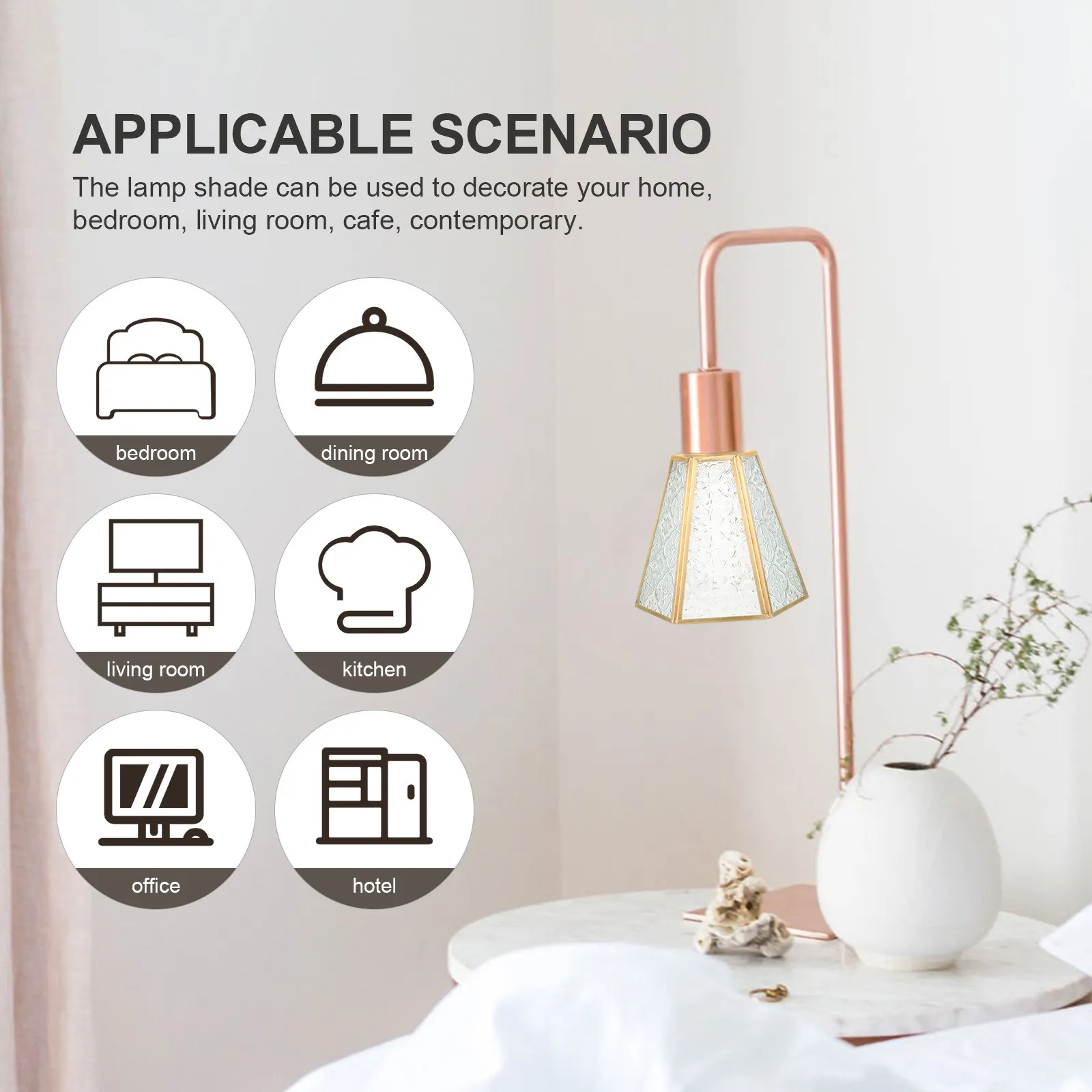 Glass Pendant Light Shade Clear Transparent Glass Lamp Shade Replacement for Wall Sconce Pendant Ceiling Light Bulb Cover