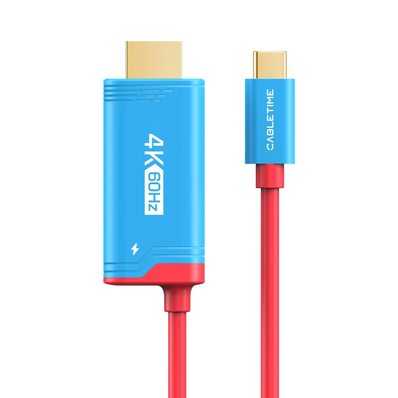 CABLETIME Switch 2 Kabel HDMI USB C do HDMI Adapter 4K 60Hz HDR PD 100W do Nintendo Switch 1 Switch 2 OLED PS4/5 Laptopów — zdjęcie produktu 7