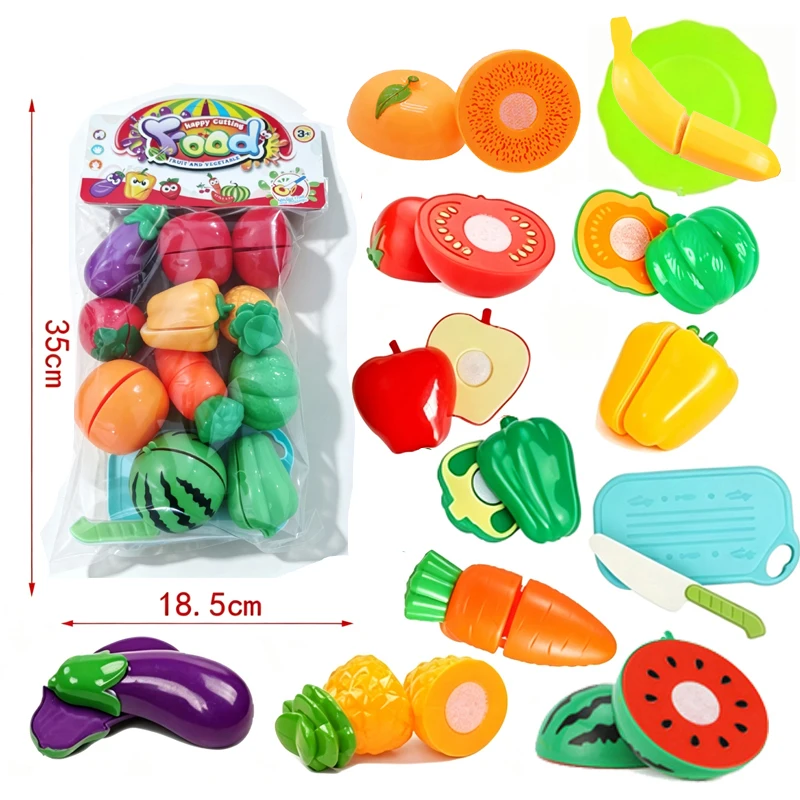 Fun Vegetable Cutting Food, Fruit and Vegetable Toys, Play House Sets, Early Basic Skill Development, as Holiday Gifts