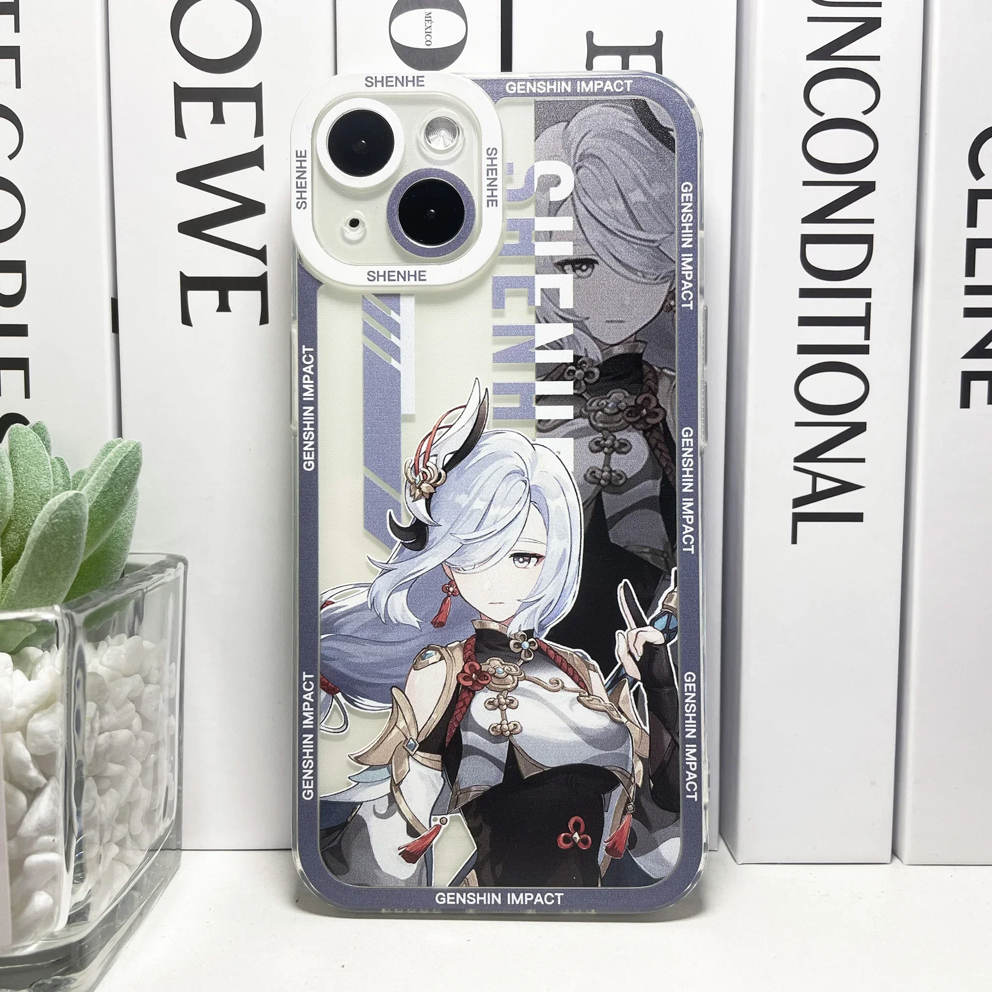 Genshin Impact Noelle Qiqi Raiden Rosaria Kokomi Shenhe Heizou Phone Case For iPhone 16 15 Pro Max 14 Plus 13 Mini 12 11 Cover