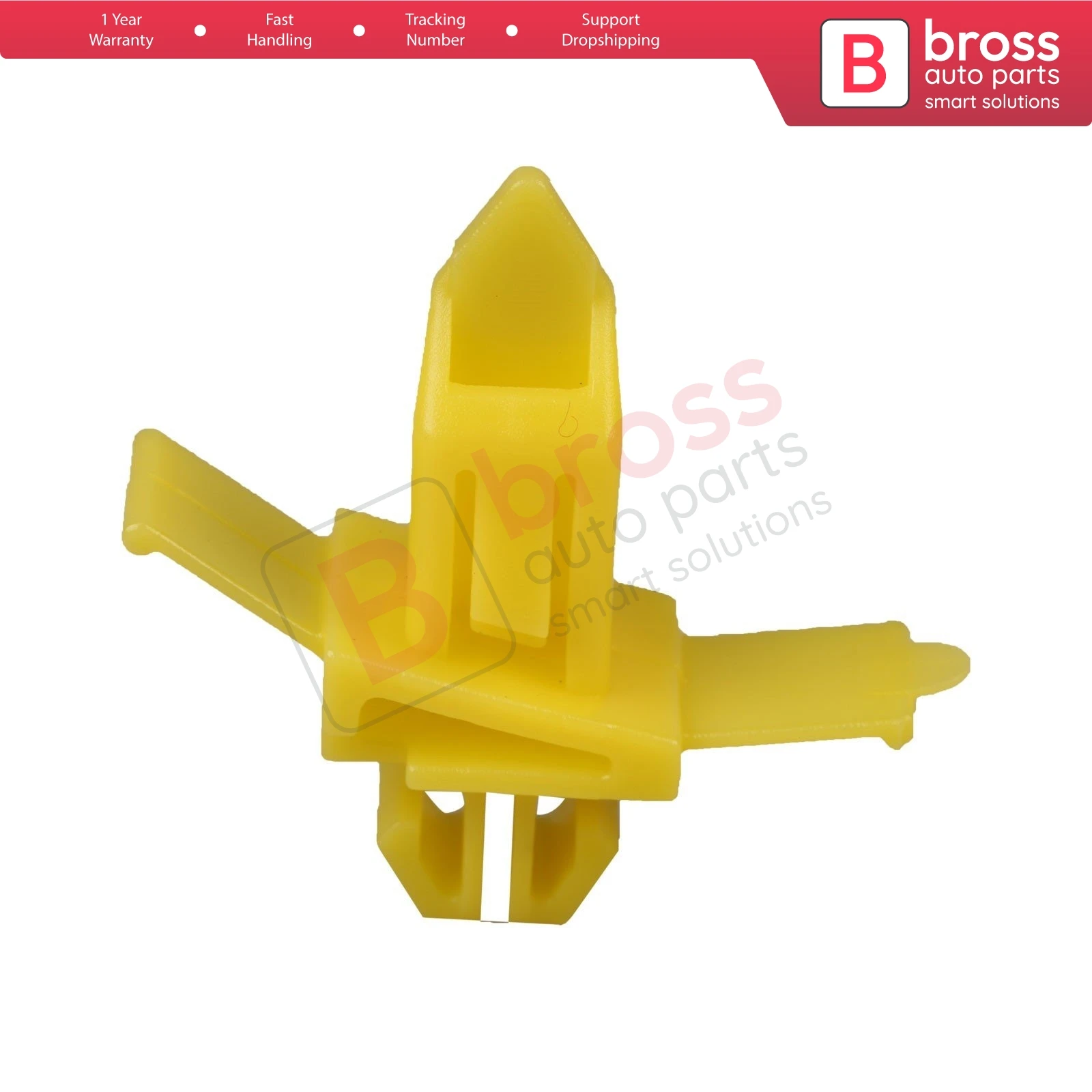 BCF1969 10 Pieces Moulding Clip for Toyota:75398-60021 Yellow Head Diameter: 8.5x7.5mm Bottom Head Dia: 13x12mm Made in Turkey