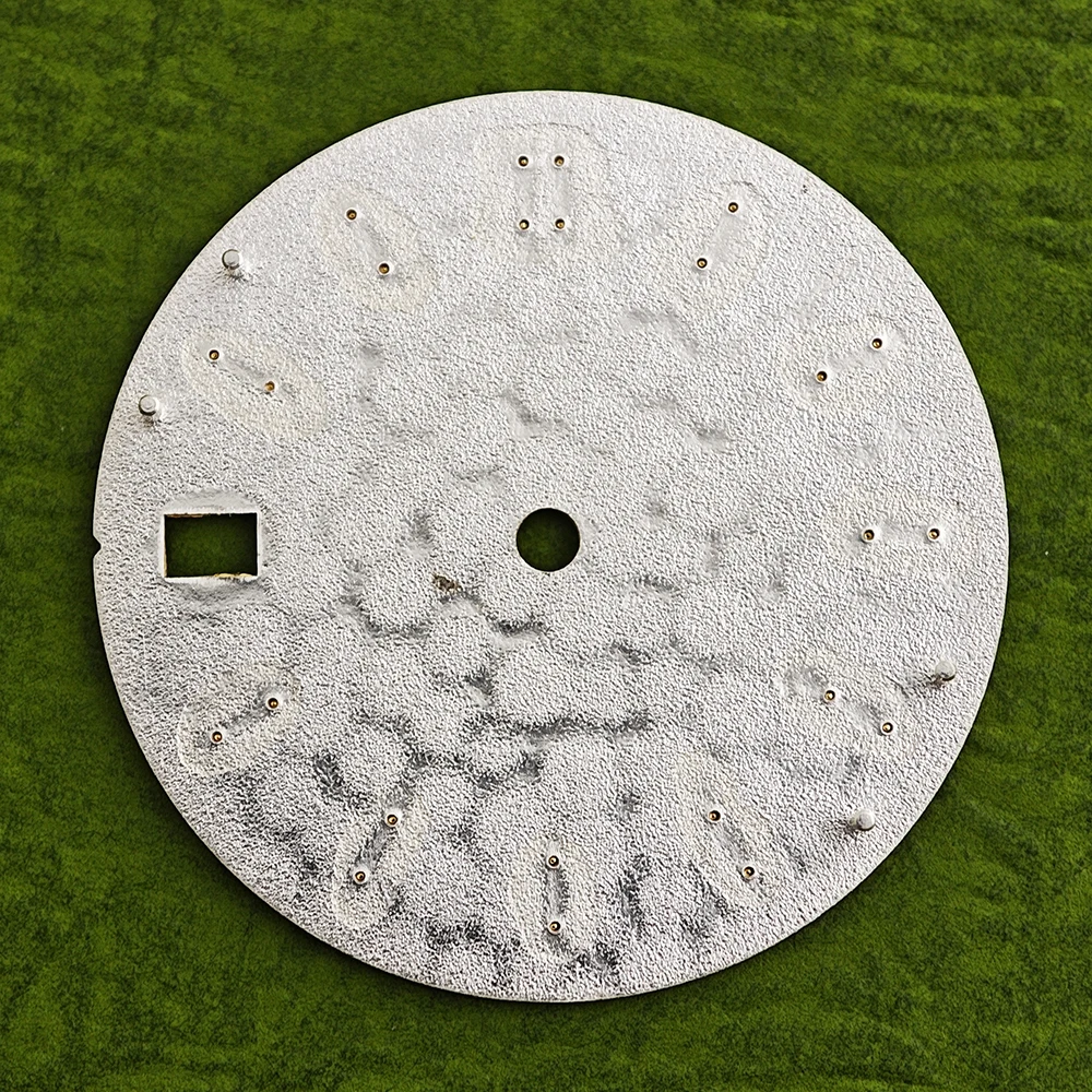 28.5cm ハニカムテクスチャ DIY 腕時計文字盤 グリーン夜光文字盤 NH35/NH36 機械式ムーブメント腕時計改造アクセサリー