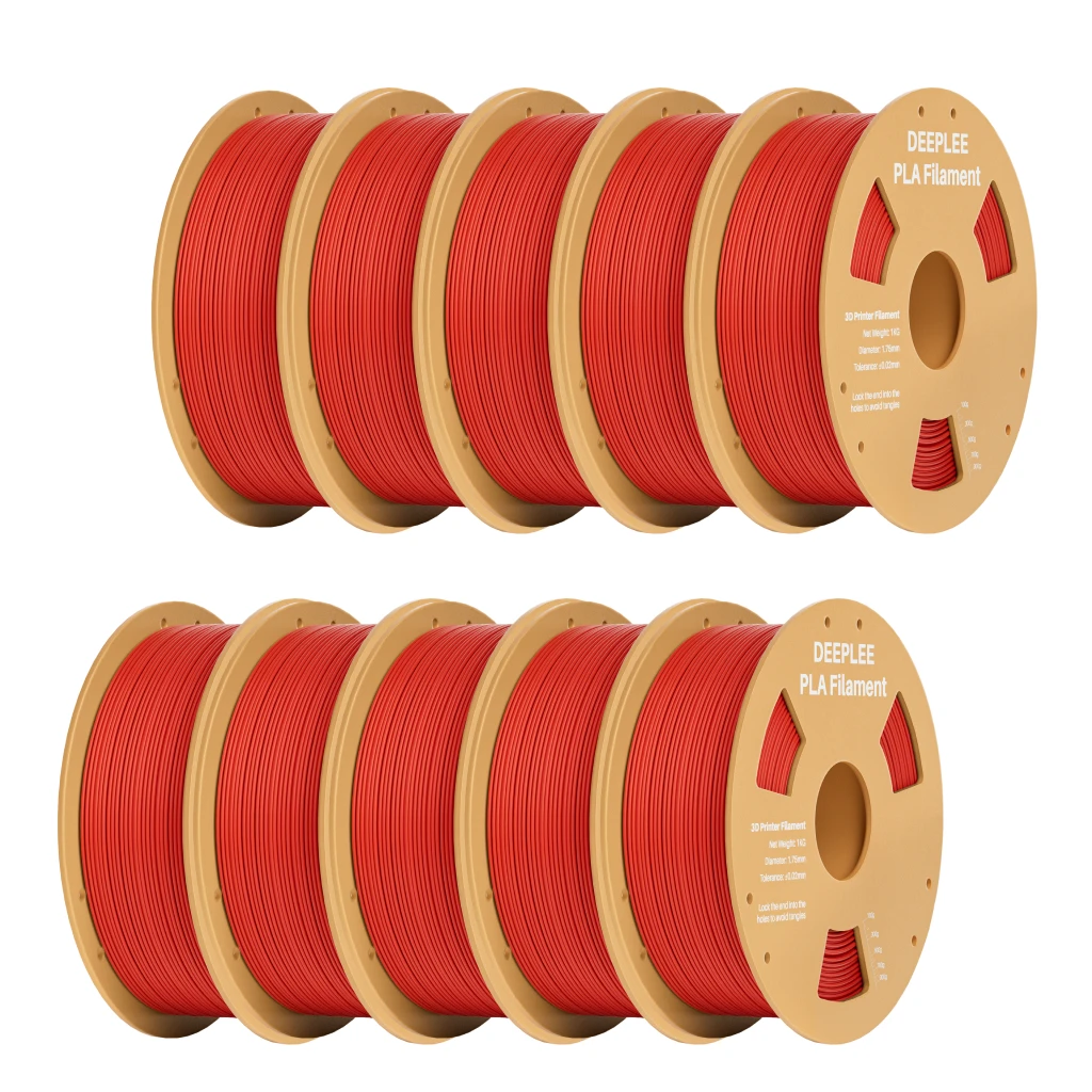 DEEPLEE PLA 3D-Drucker Filament PLA Filament 1,75mm 10KG, Sorgfältig Gewickeltes 3D-Druck Filament 1,75mm, Passend für die Meisten FDM 3D-Drucker