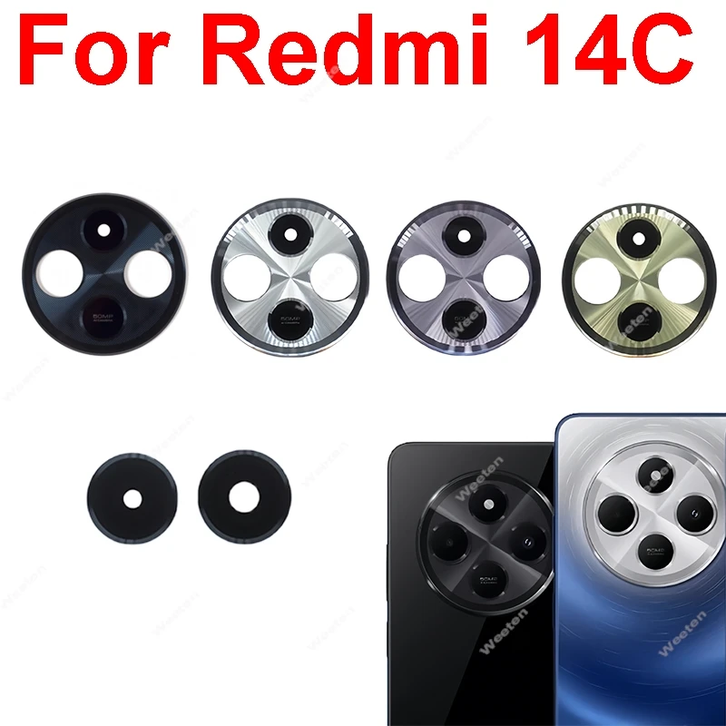

Для Xiaomi Redmi 14C 4G задняя камера объектив стекло задний объектив корпус объектива камеры с клейкими запасными частями