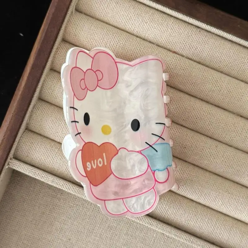 لطيف الكرتون كيتي مخلب شعر Kawaii الاكريليك القرش كليب Y2K مشبك شعر أغطية الرأس الديكور إكسسوارات الشعر البسيطة