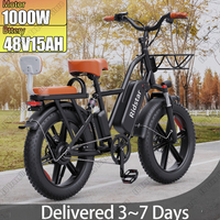 Ridstar E-bike 1000W Powerful Motor 48V15AH Lithium Battery Off-road Electric Bike 20*4-in All-terrain Fat Tire Electric Bicycle