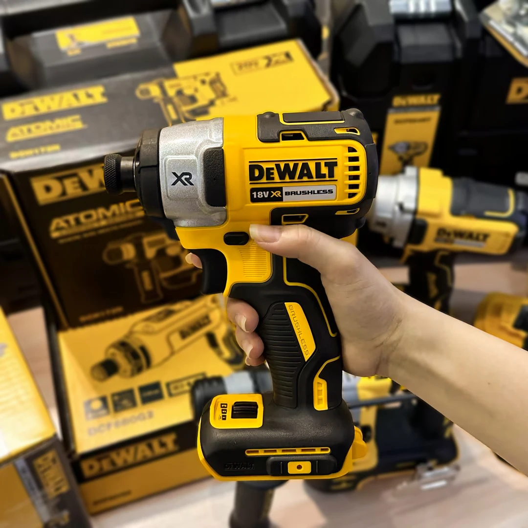 Dewalt dcf887 driver de impacto 18v broca sem escova 1/4 Polegada furadeira sem fio chave de fenda elétrica 205nm ferramenta elétrica de driver de impacto