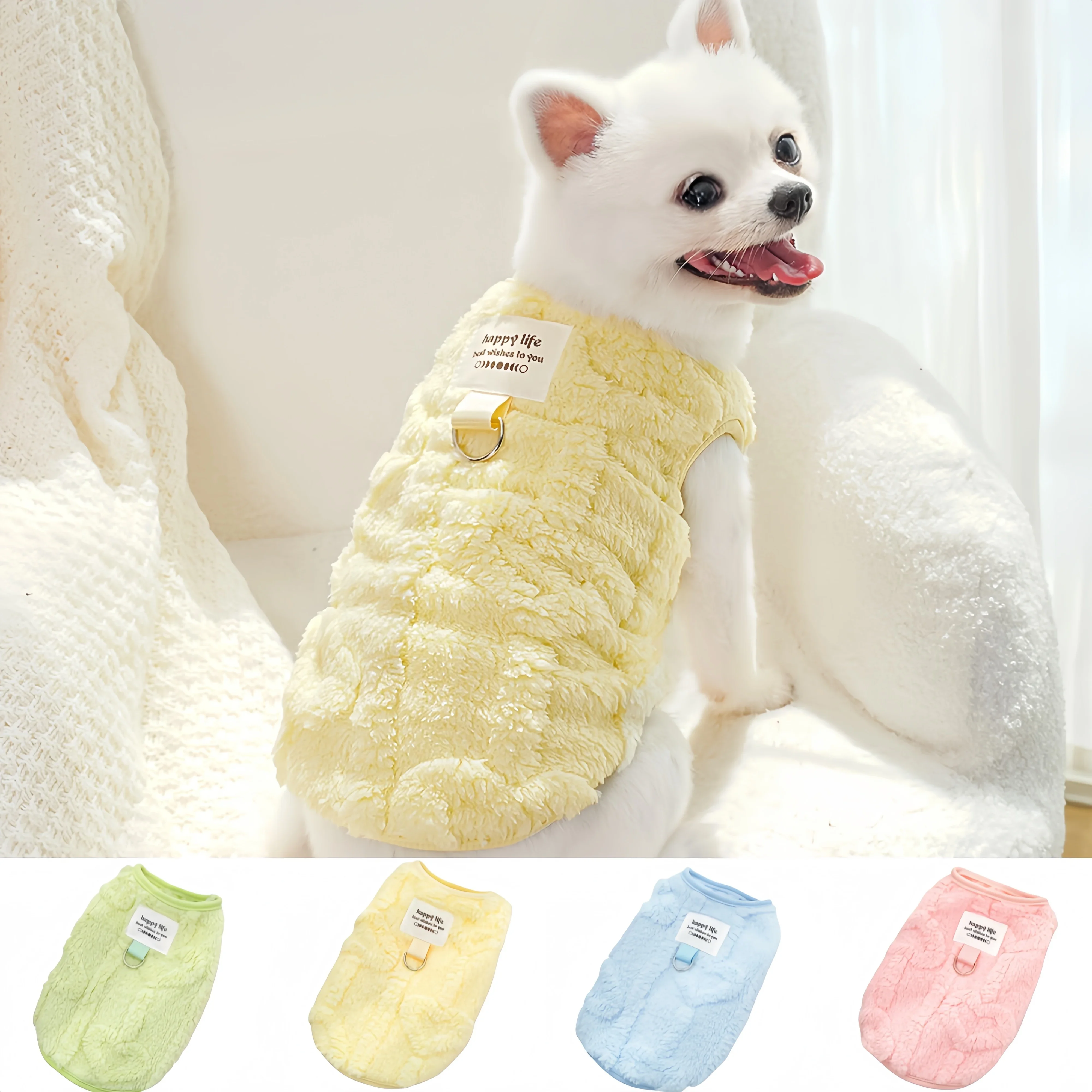 Cute Dog Winter Clothes Warm for Small Dogs Cat Outdoor Soft Cozy Fleece Jacket Vest Coat Pet Chihuahua Yorkies Corgi Ropa Perro