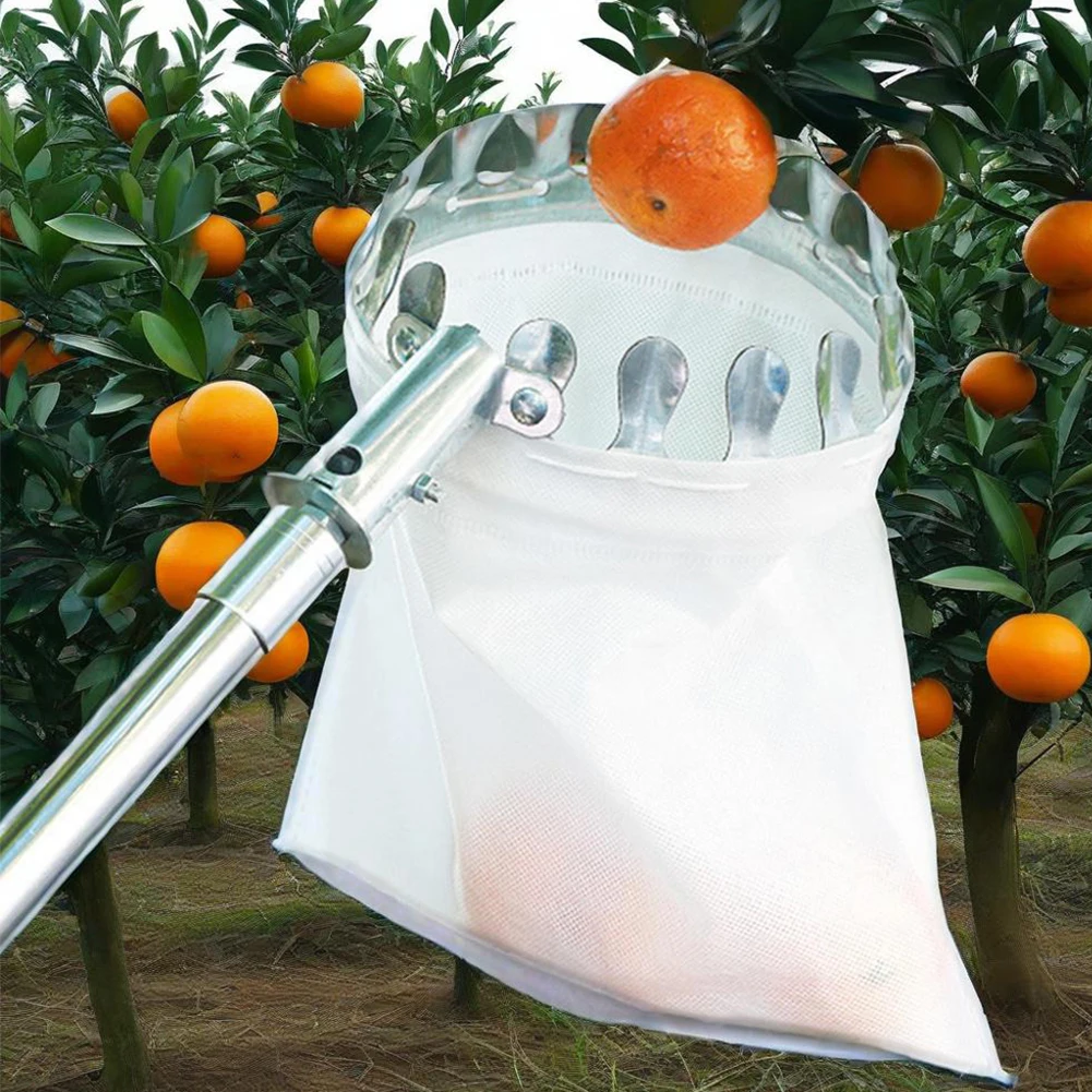 Recolector de frutas de 3,89 M, poste telescópico ajustable, herramienta práctica para recoger huerto, herramienta de jardín para manzanas, Mango, limón, naranja