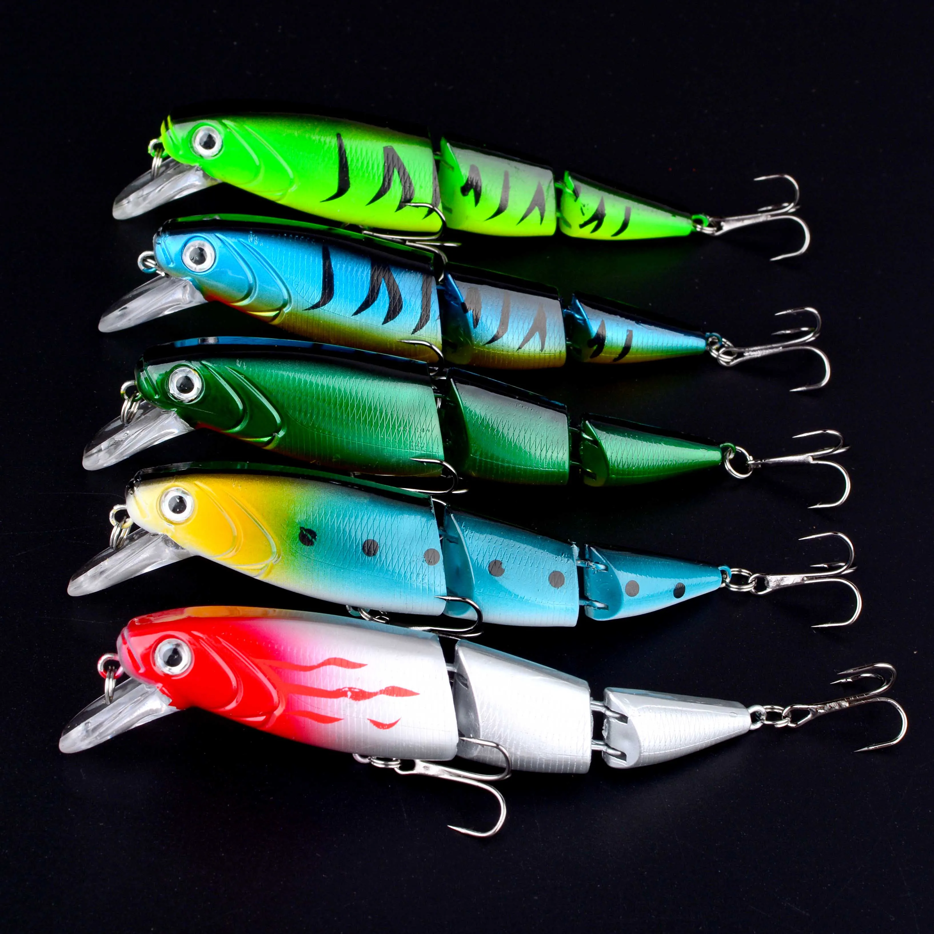 Señuelo Duro Multisección Crankbait Minnow – Ojos 3D para Lubina y Carpa - imagen 4