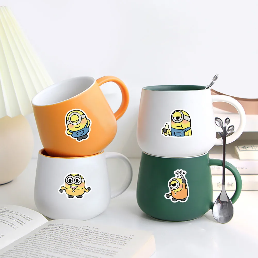 مجموعة ملصقات مينيونز مكونة من 102 قطعة - ديكور كرتوني لطيف للمجلة والكمبيوتر المحمول ومحبي الحقير