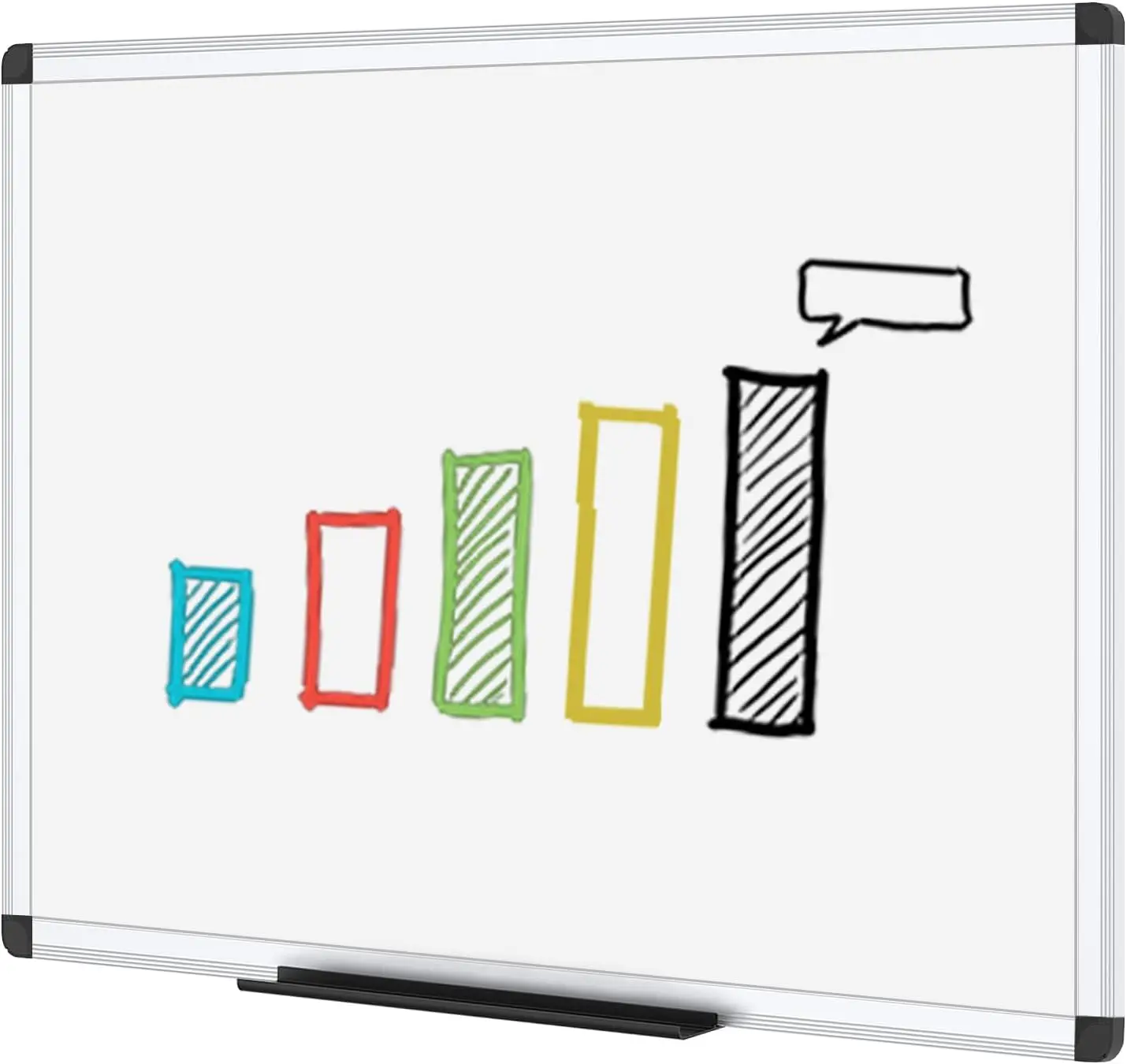 

48x36 Inch Dry Erase Whiteboard, Wall Mounted Non-Magnetic Board for Office School Home Use