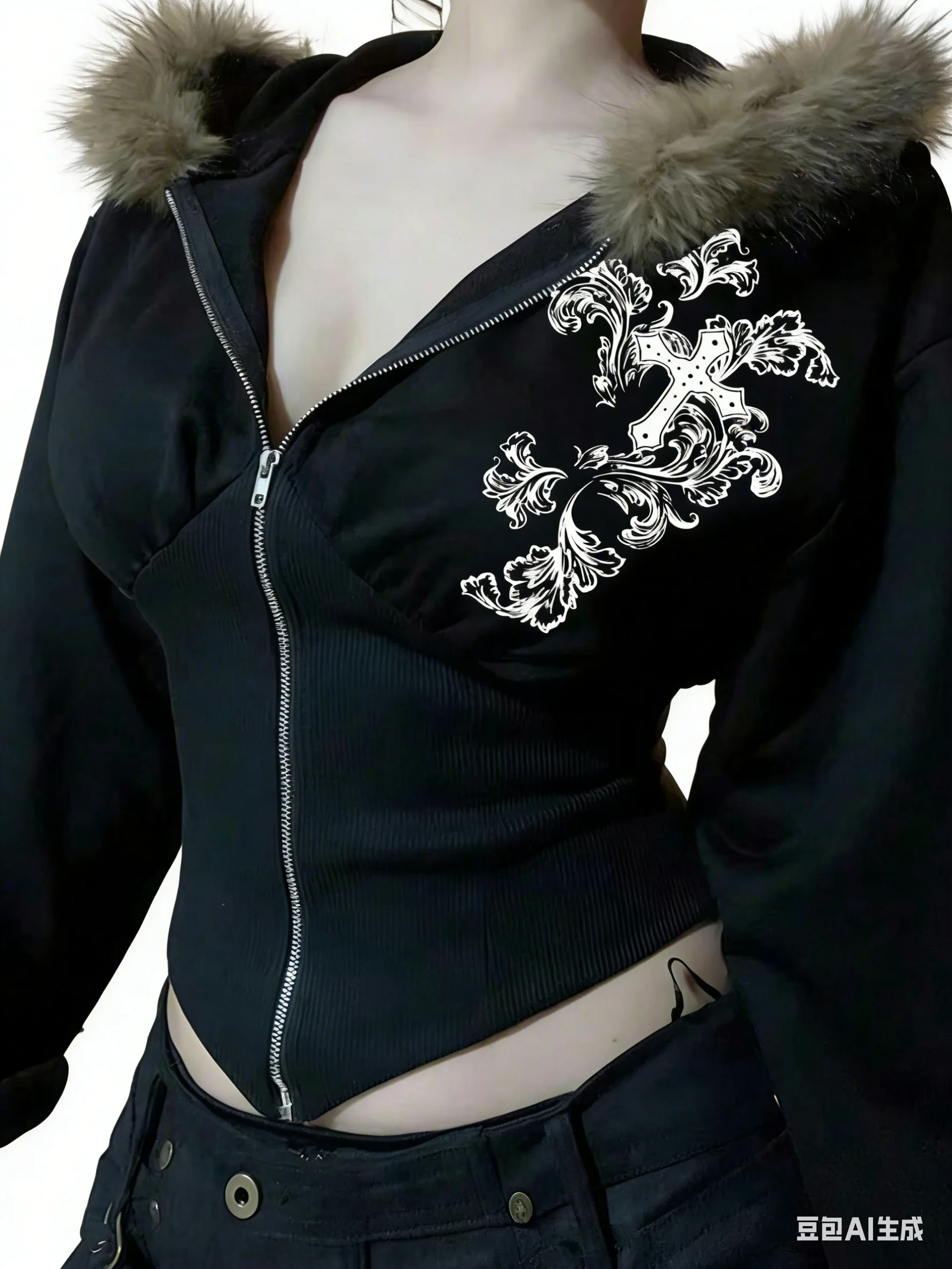 

Женская повседневная куртка с принтом, капюшоном из искусственного меха и поясом на шнурке, универсальная верхняя одежда