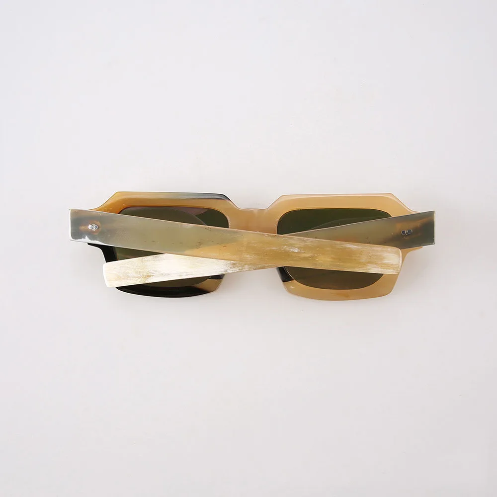 

Женские и мужские солнцезащитные очки: уникальные винтажные мужские очки, оправы для очков, ретро-квадратные поляризованные очки ручной работы, черно-белые, из рога, мужские солнцезащитные очки