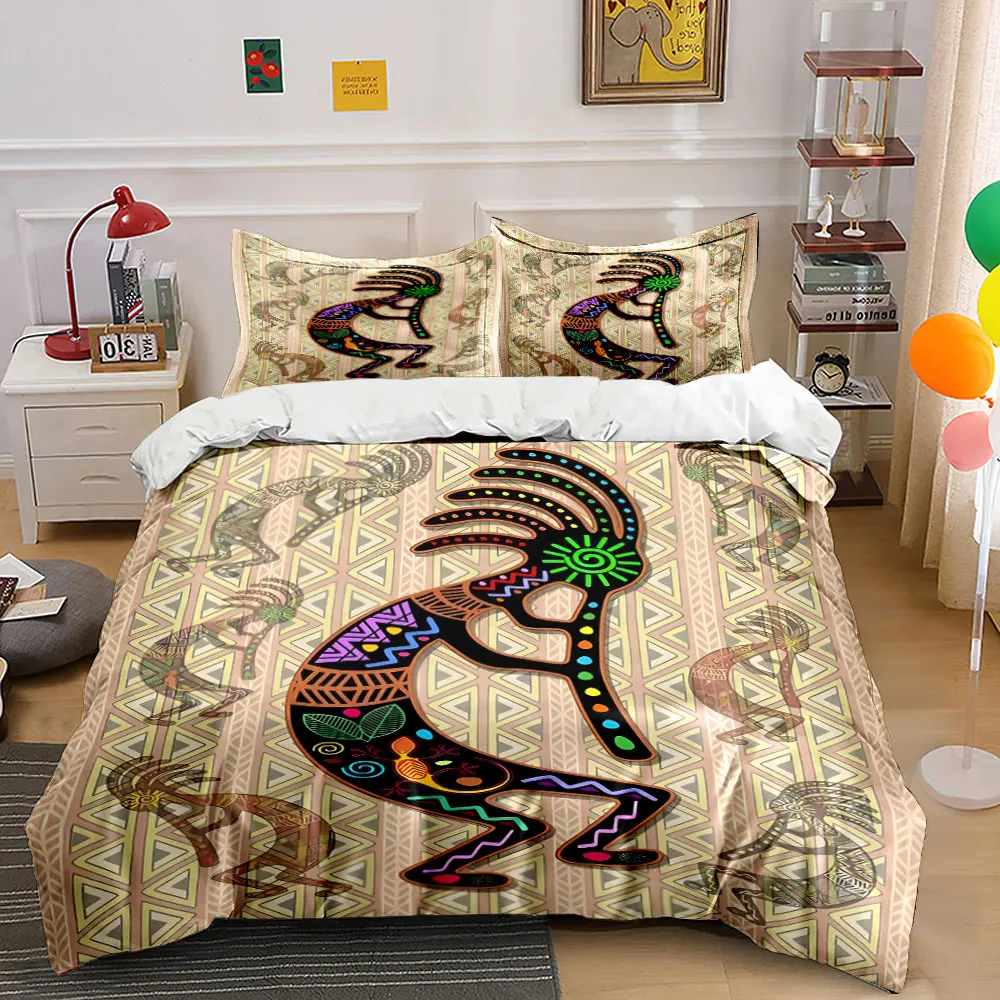 

Tribal-inspired colorful art Printed Duvet Cover Set 1 Duvet Cover+2 Pillowcase Multi Size Bedroom Bedding Decor Luxury gifts