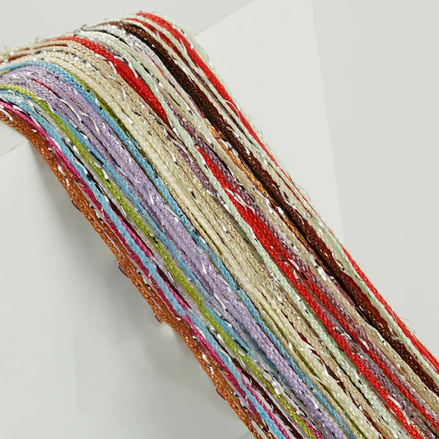 Nieuwe Glanzende Kwastje Zilveren Lijn String Gordijn 100x200 cm Volant Woonkamer Divider Bruiloft DIY Home Decor - afbeelding 1