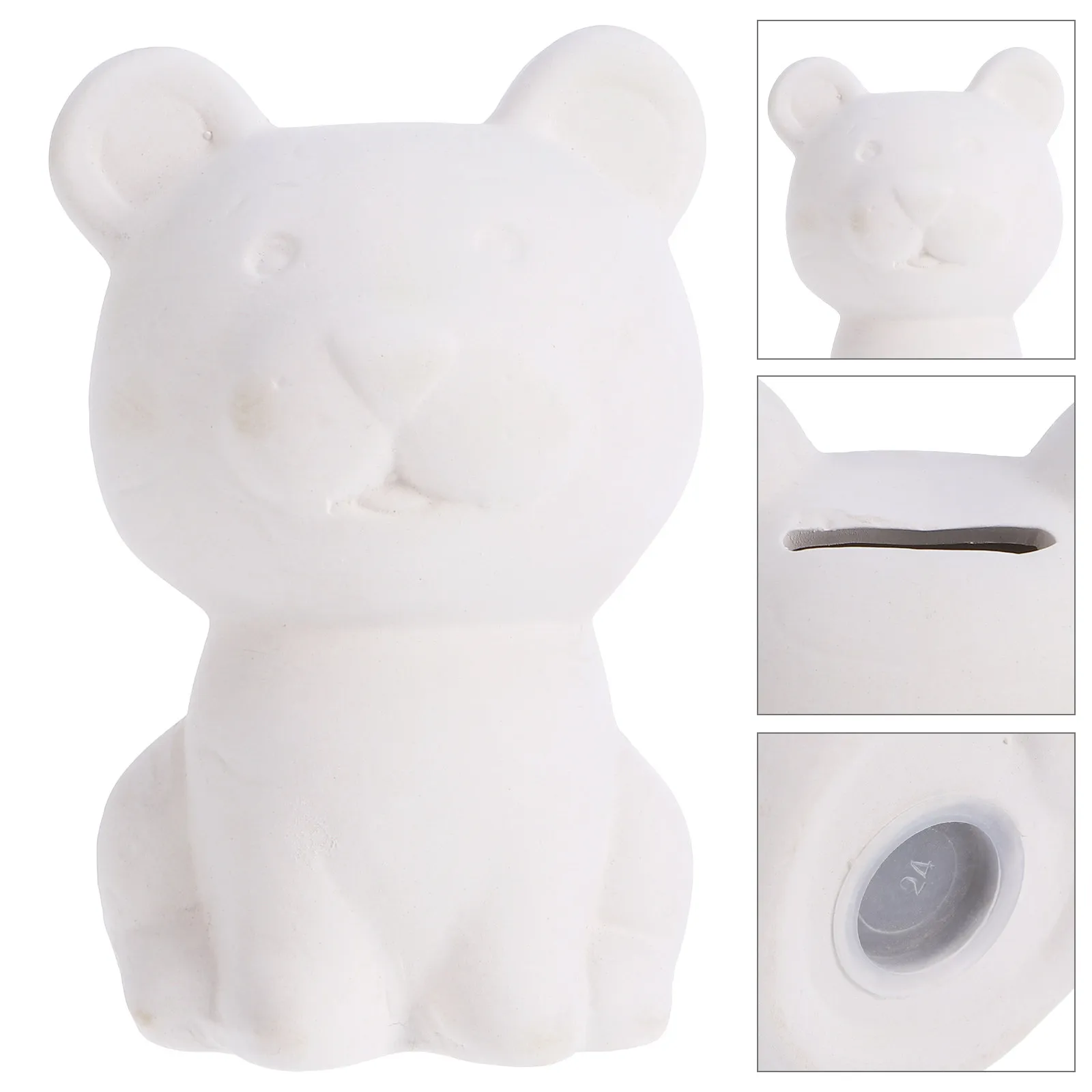 White Coin Bank DIY White Money Pot DIY Piggy Bank Cartoon Saving Pot Creative Money Pot