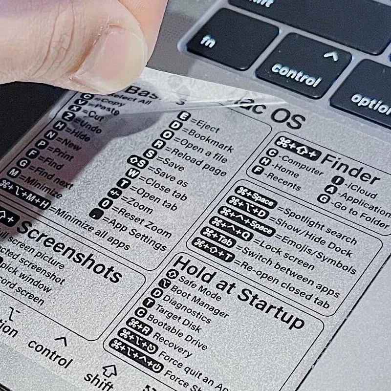 1/2/3Pcs Word/Excel Windows Shortcut Sticker Adhesive Reference Guide Keyboard Shortcuts Sheets For Macbook OS Laptop Desktop