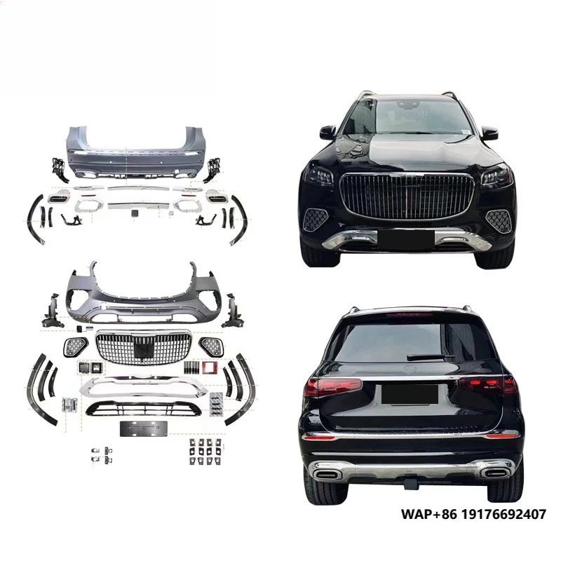 GLS X167 Car Body Kits for Benz 2024 GLS Upgrade maybach’ Body Kit Front Bumper Grille Fender Flare Diffuser Exhaust Pipe