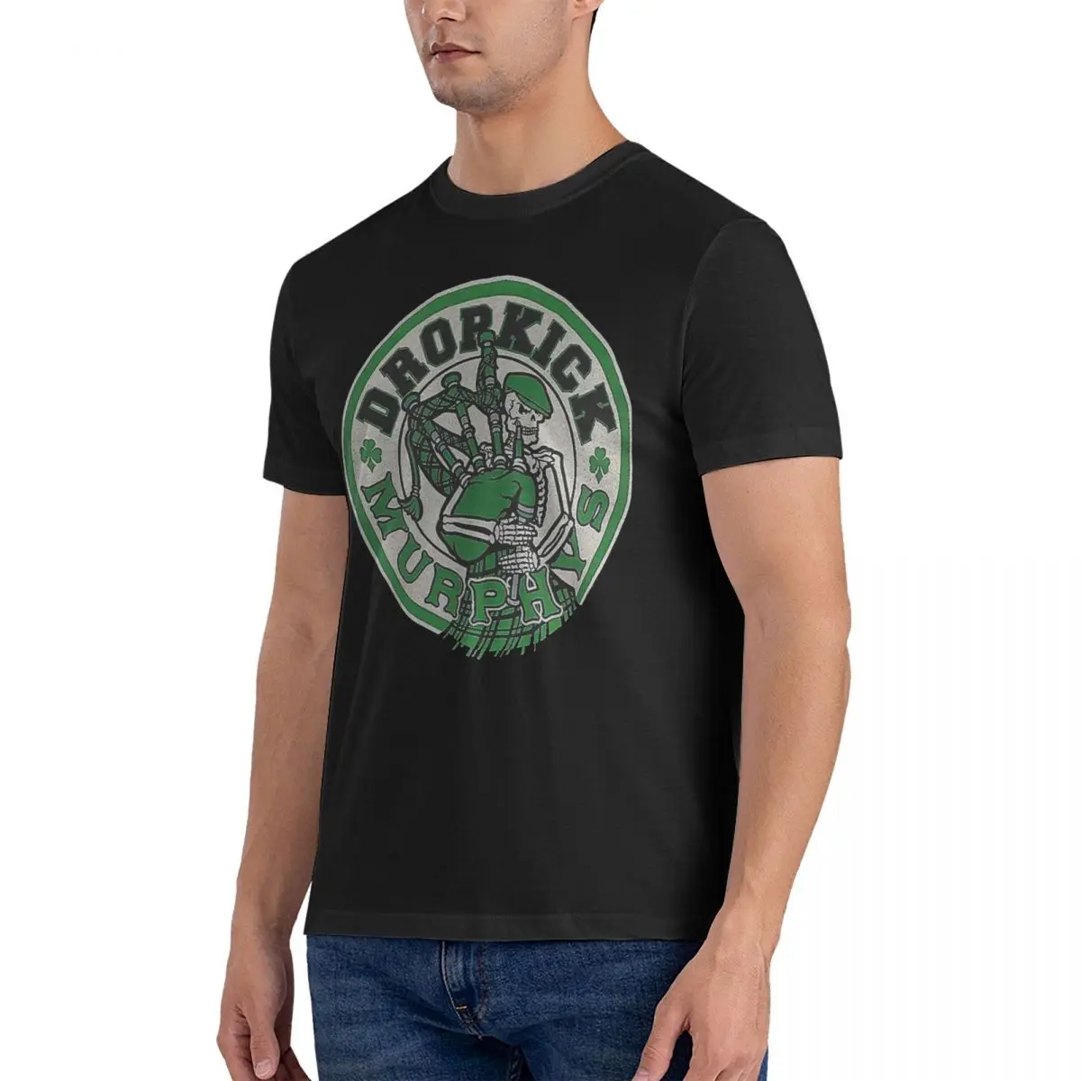 Band Rock T Shirts for Men Pure Cotton Casual T-Shirt O Neck Dropkick Murphys Tee Shirt Short Sleeve Clothes Classic