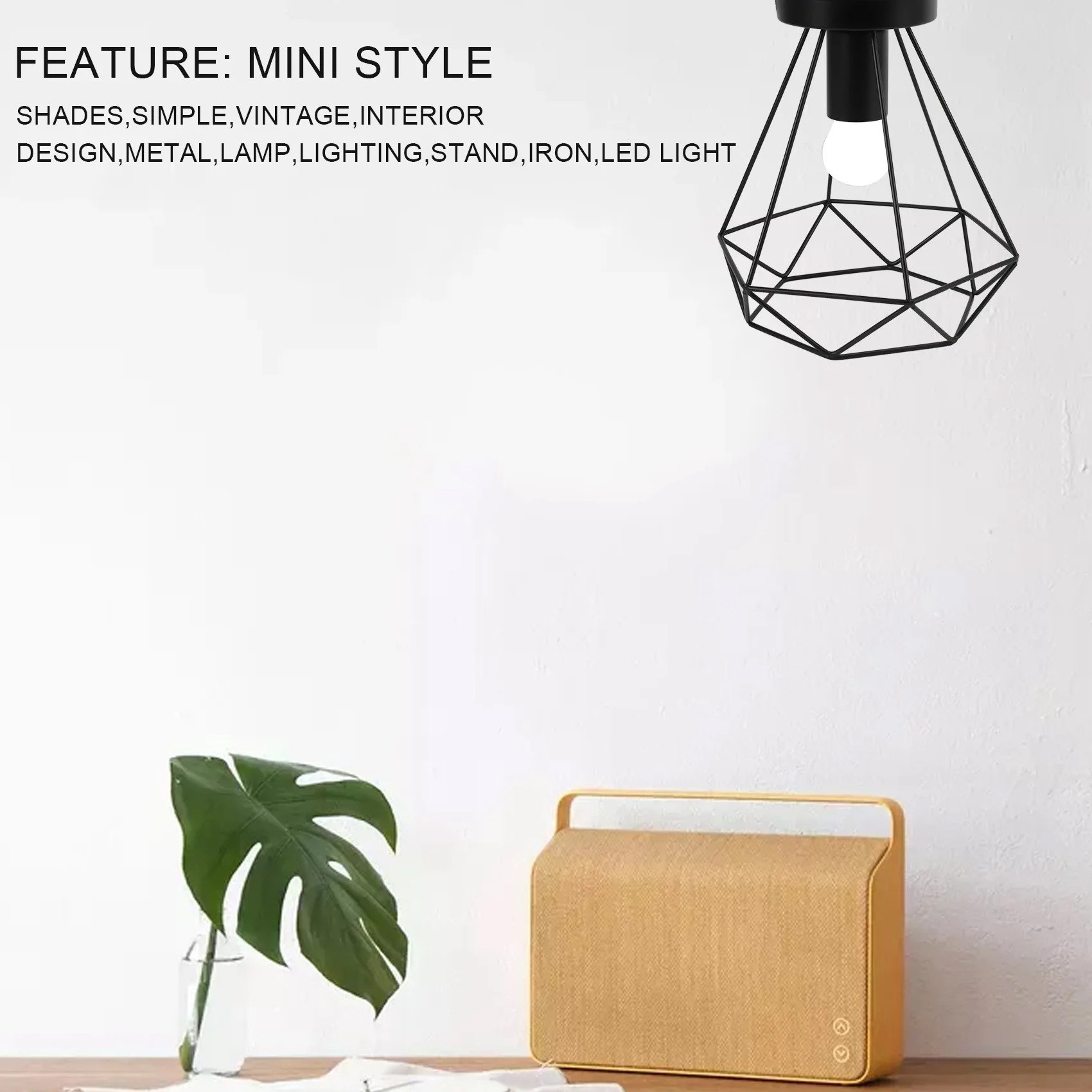 

【ORNAMENT】Vintage Industrial Rustic Flush Mount Ceiling Light, Metal Pendant Lighting Lamp Fixture For Hallway