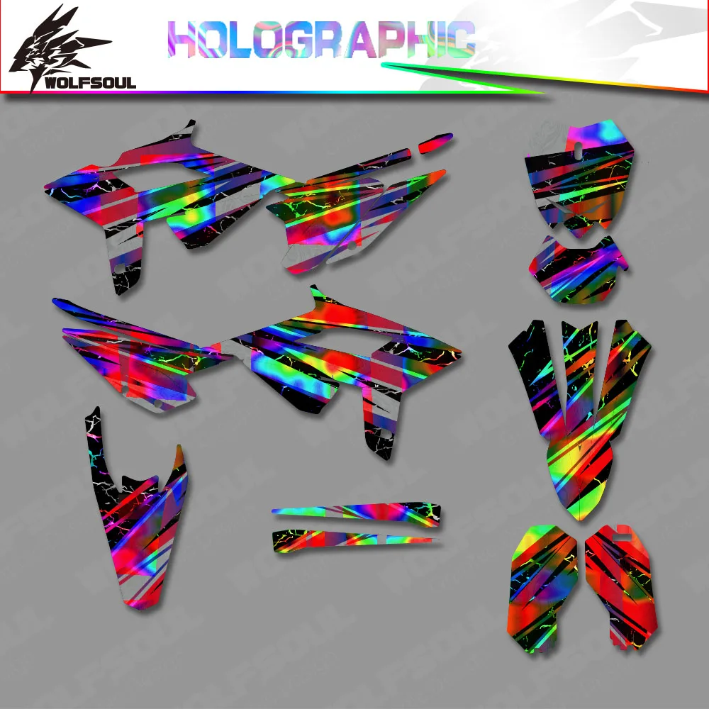 Motocross Holographic Background Decals Graphics Stickers Kit For Beta RR 2020 2021 2022 125 200 250 300 350 390 430 480 Custom
