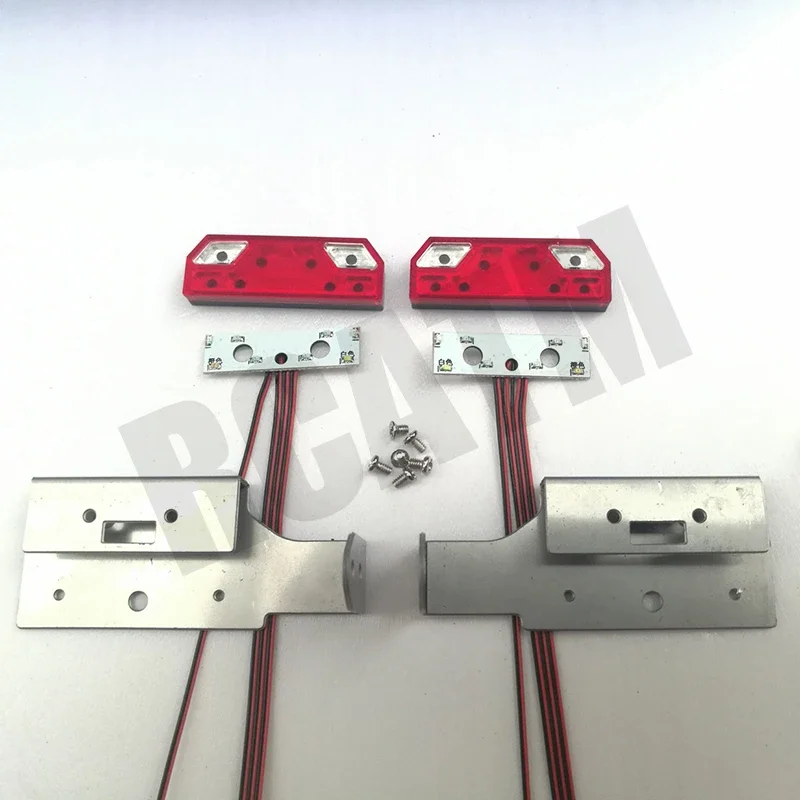 Metal LED PCB Tail Light for 1/14 Tamiya RC Truck Trailer Tipper Man 620 1851 3363 56360 DIY Parts