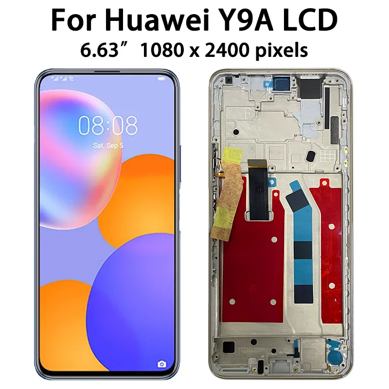 6.63\'\'New for Huawei Y9A FRL-22 Lcd Display Screen Touch Screen Digitizer Assembly for Honor X10 5G with frame Replacement