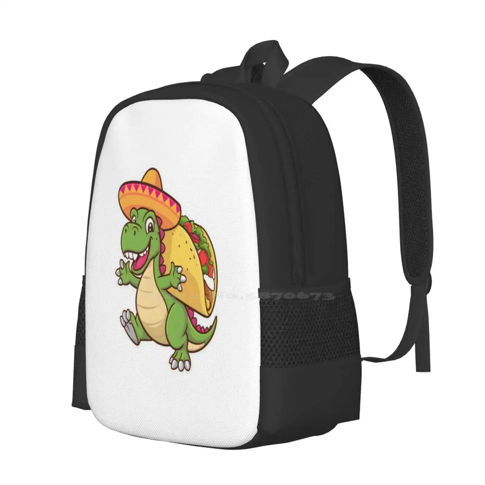 Tacosaurus - Taco Dinosaur Hot Sale Schoolbag Backpack Fashion Bags Taco Bell Taco Tuesday Tacocat Del Taco Baby Dinosaur Baby