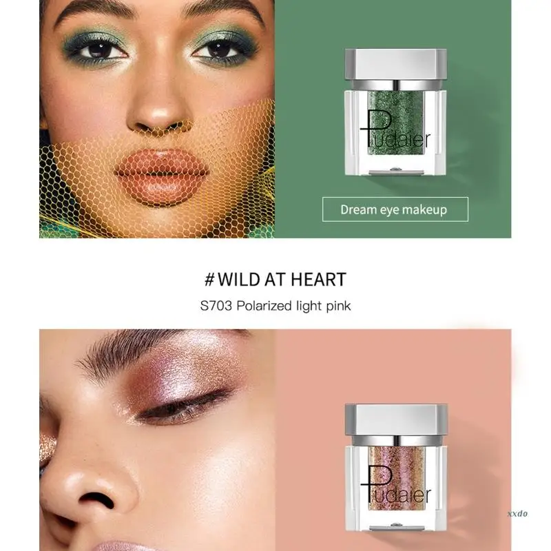 Ombretto Glitter monocromatico Shiny Diamond Eye Shadow Palette evidenziatore in polvere Shimmer Bright Earth Color Eye Makeup