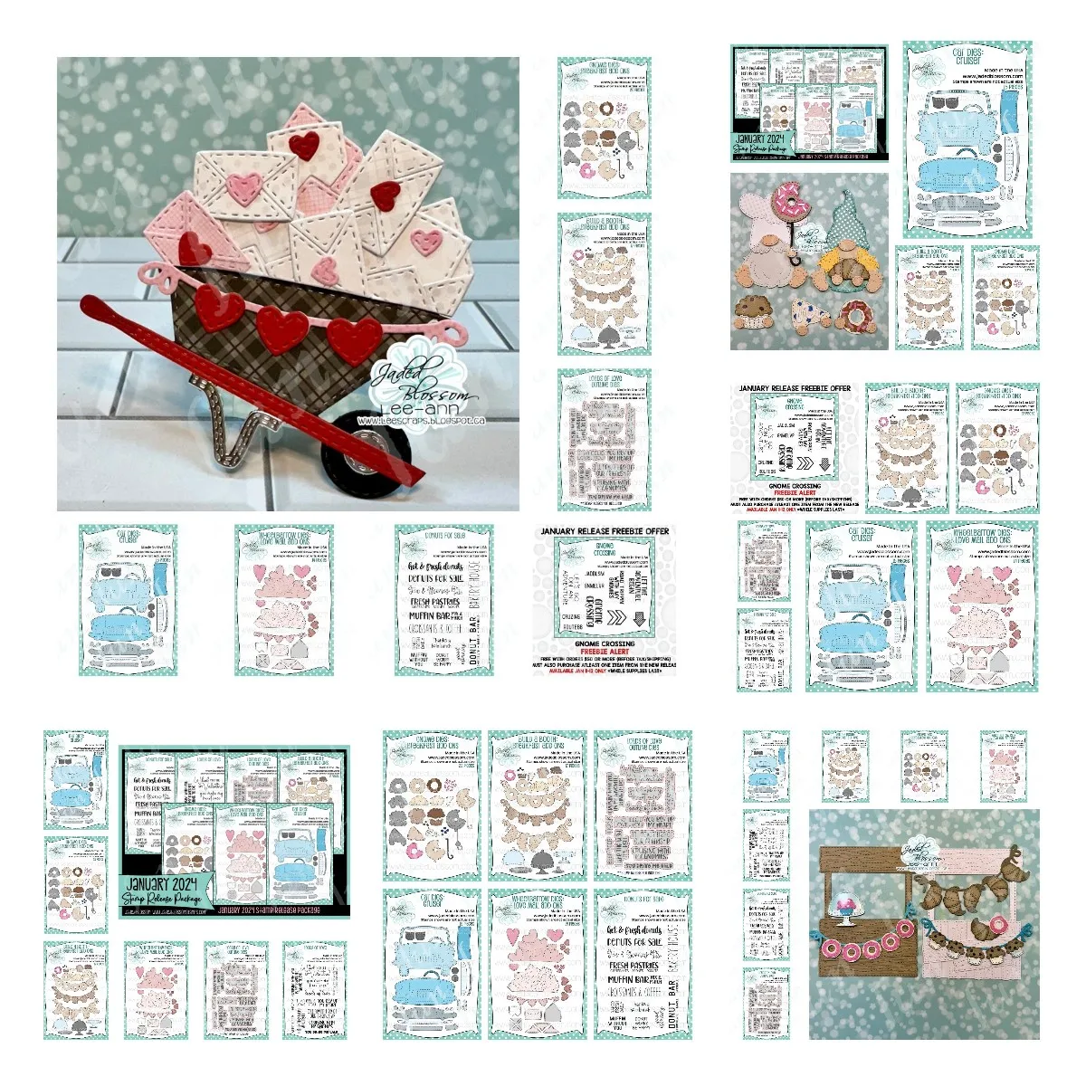 Build a Booth Die Wheelbarrow Metal Cutting Dies New Arrivals January 2024 Spring Easter Stamps Breakfast Add Ons DIY Scrapbook