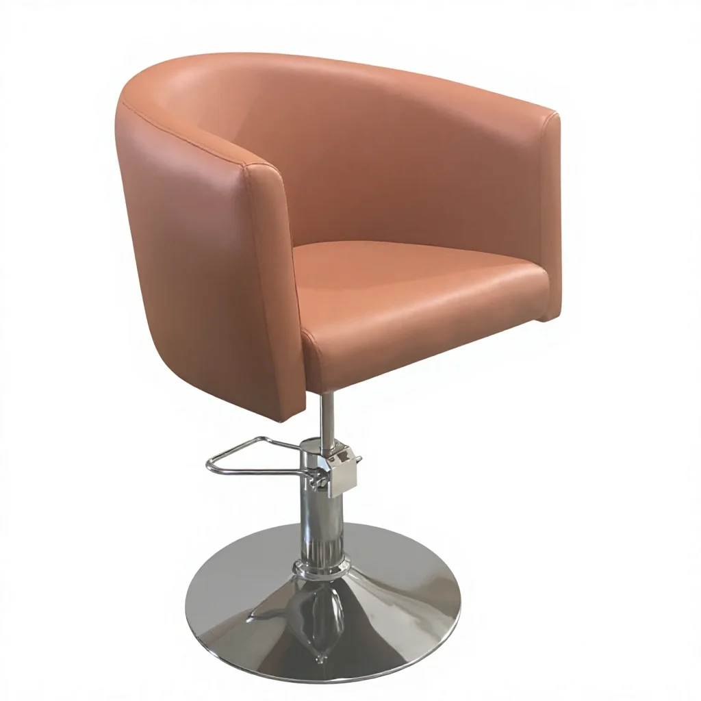 2026 New Arrival French Super Hydraulic Pump  Style Brown Salon Chair for Workshop for 8 Years Warranty