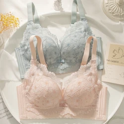 90 BC Cup Girls Bras for Big Breasted Women Fat Full Coverage Thin Wire Free Back Closure Underwear Gathered High Quality Bra