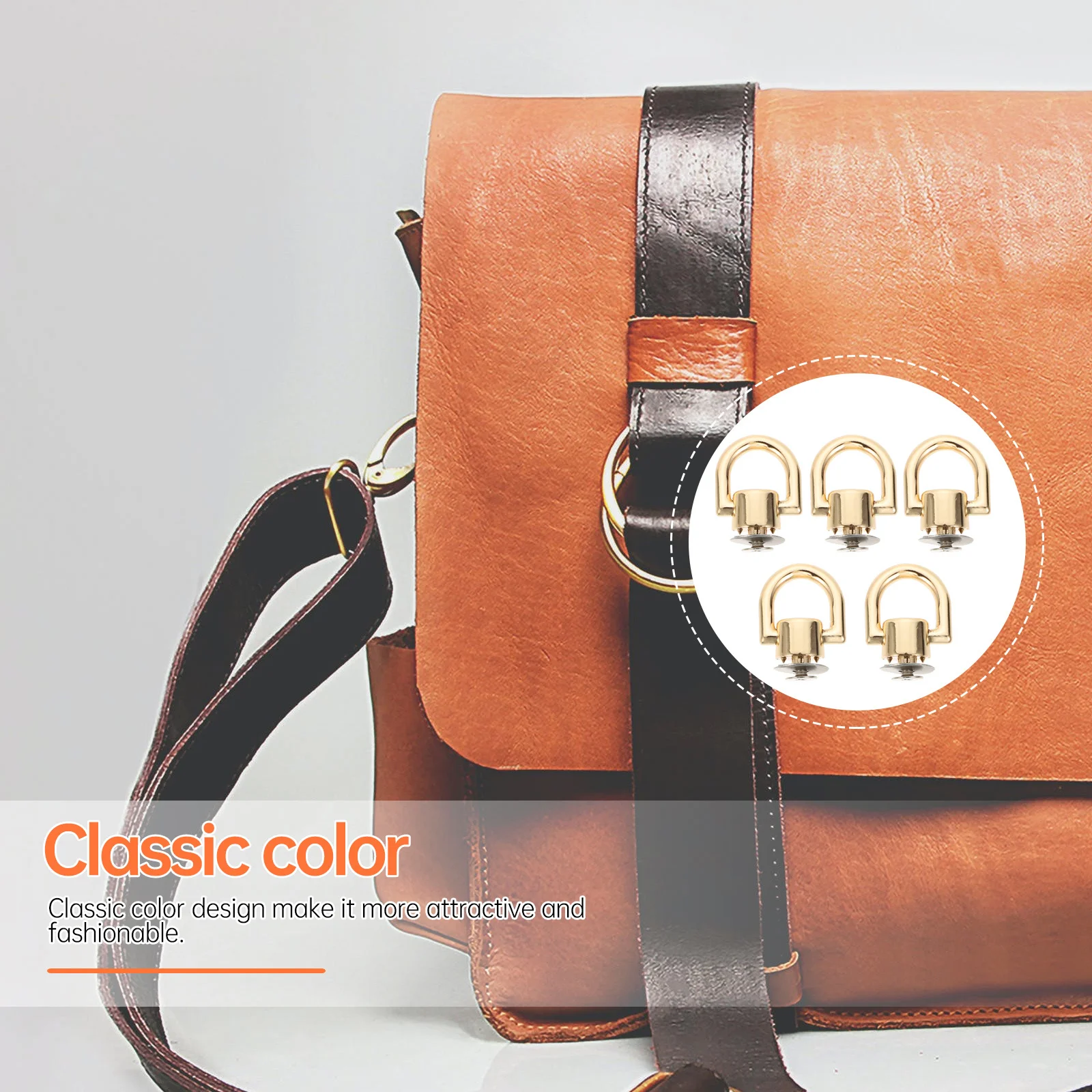 

5Pcs Metal Bag Connecting Buckles Zinc Alloy Durable Lightweight Practical for Handbag Suitcase Luggage DIY Replacement