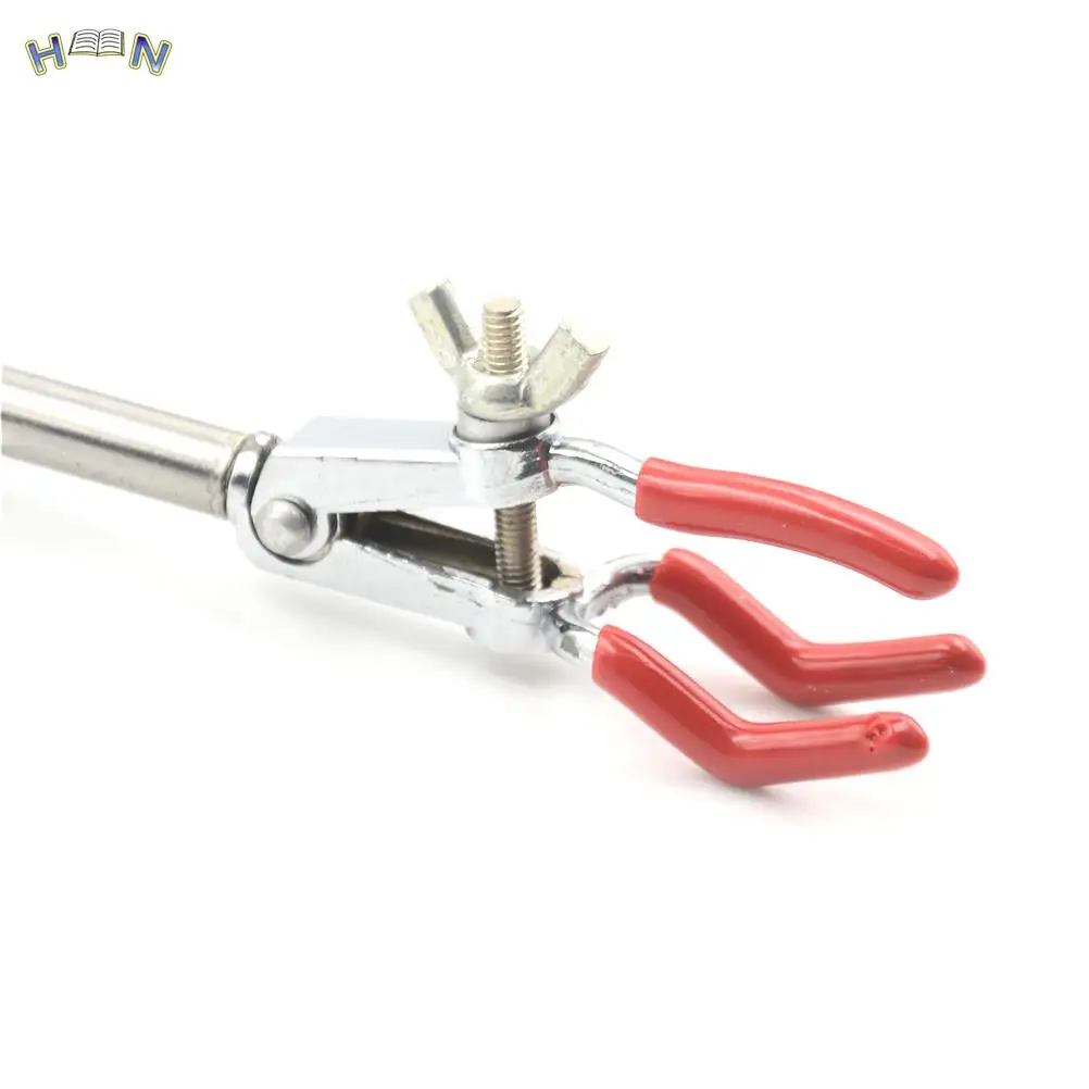 Tube Clamp Holder Clamp Range 0-30mm Lab Single Adjustment Three Prong Extension Flask Clip Laboratory Supplies