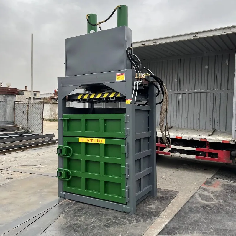Customized Electric Hydraulic Baler Press High Density Packing Machine For Used Clothes Textile Waste Recycling