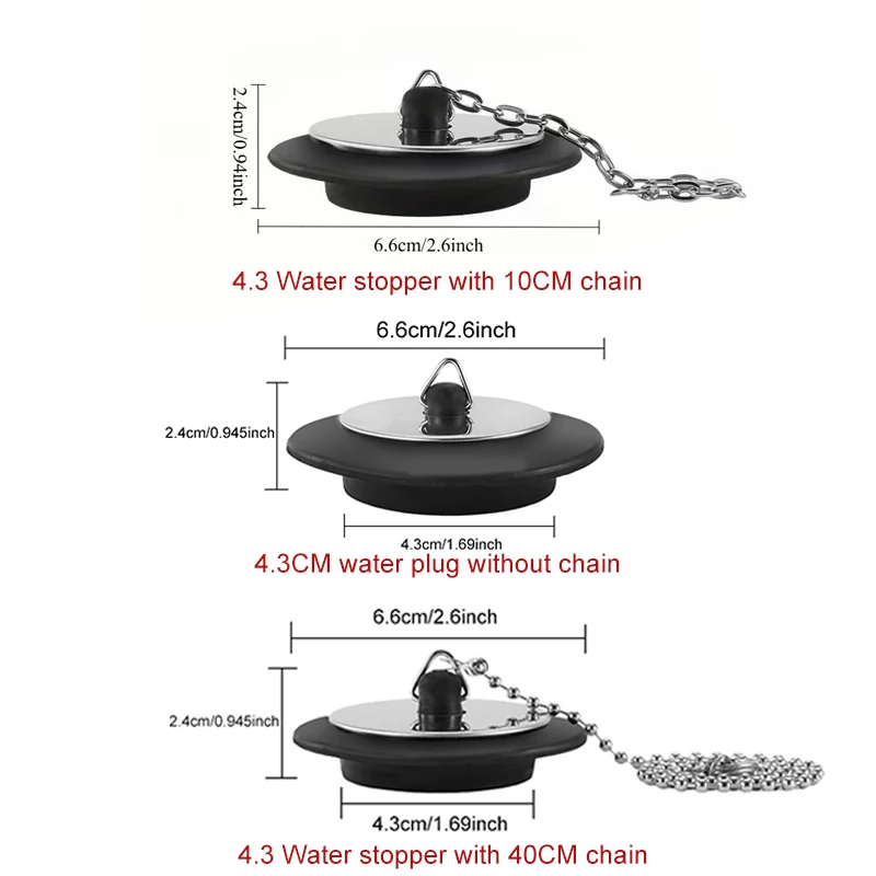 Universal Sink Plug,Bathroom and Kitchen Drain Cover,Deodorant Sealed Bathtub Bounce Drain Plug Deformation-Resistant Bath  Acc