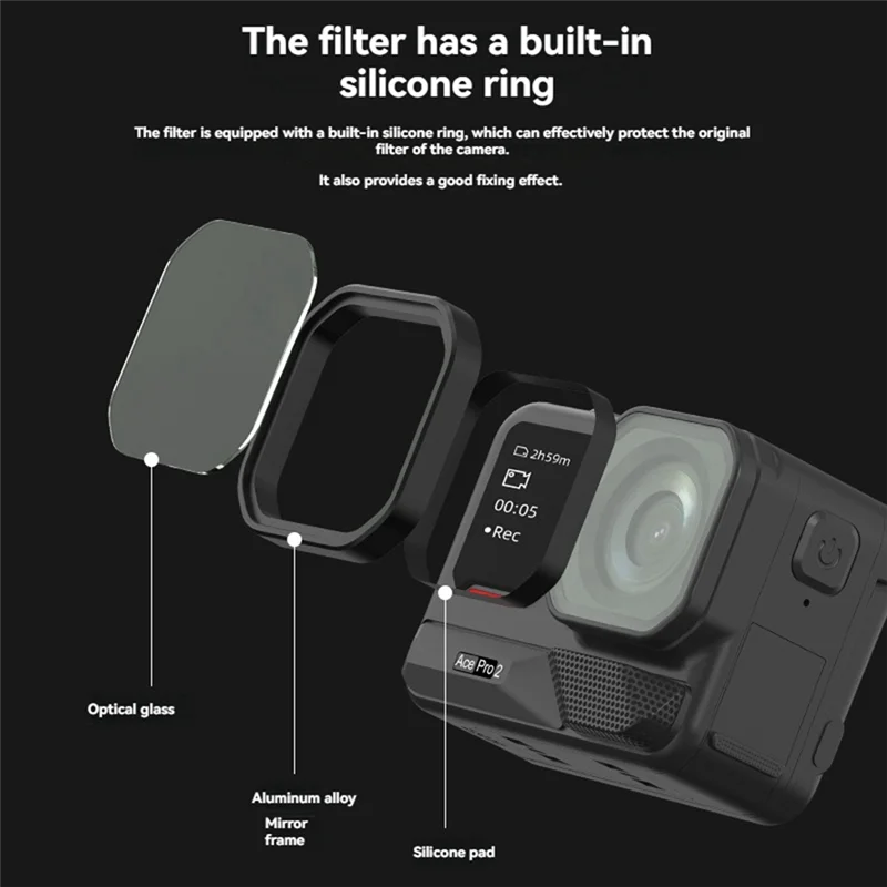 مرشحات لين ذات أداء مستقر لكاميرا Insta360 Ace Pro 2 CPL ND8/16/32/64 مجموعة عدسات محايدة الكثافة التصوير الفوتوغرافي سريع الإصدار