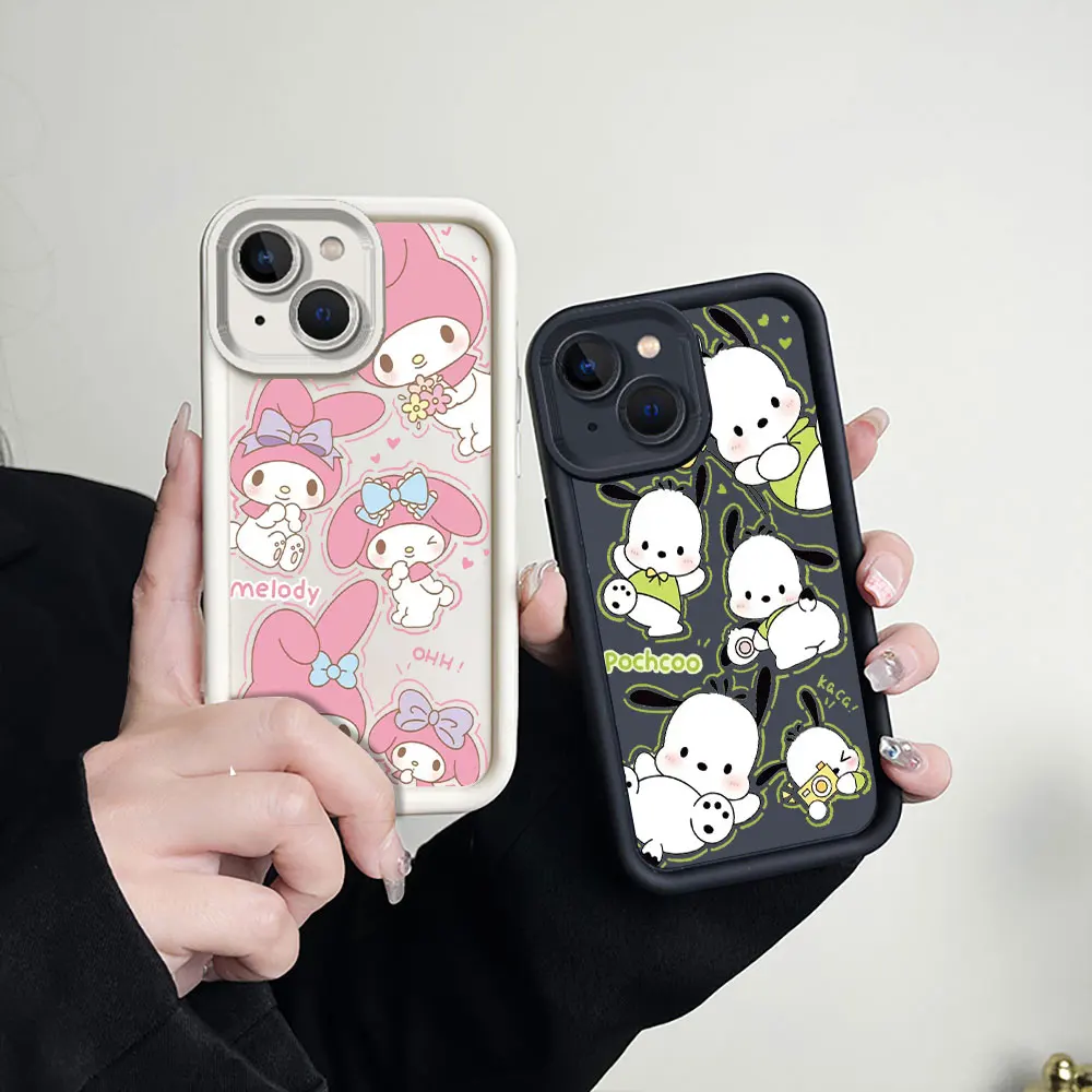 Cute Kuromi My Melody Pochacco Phone Case For Infinix Note 40 30 12G96 VIP Hot 40 40I 30 30I 20 10 Pro Play Smart 8 7 6 5 Cover