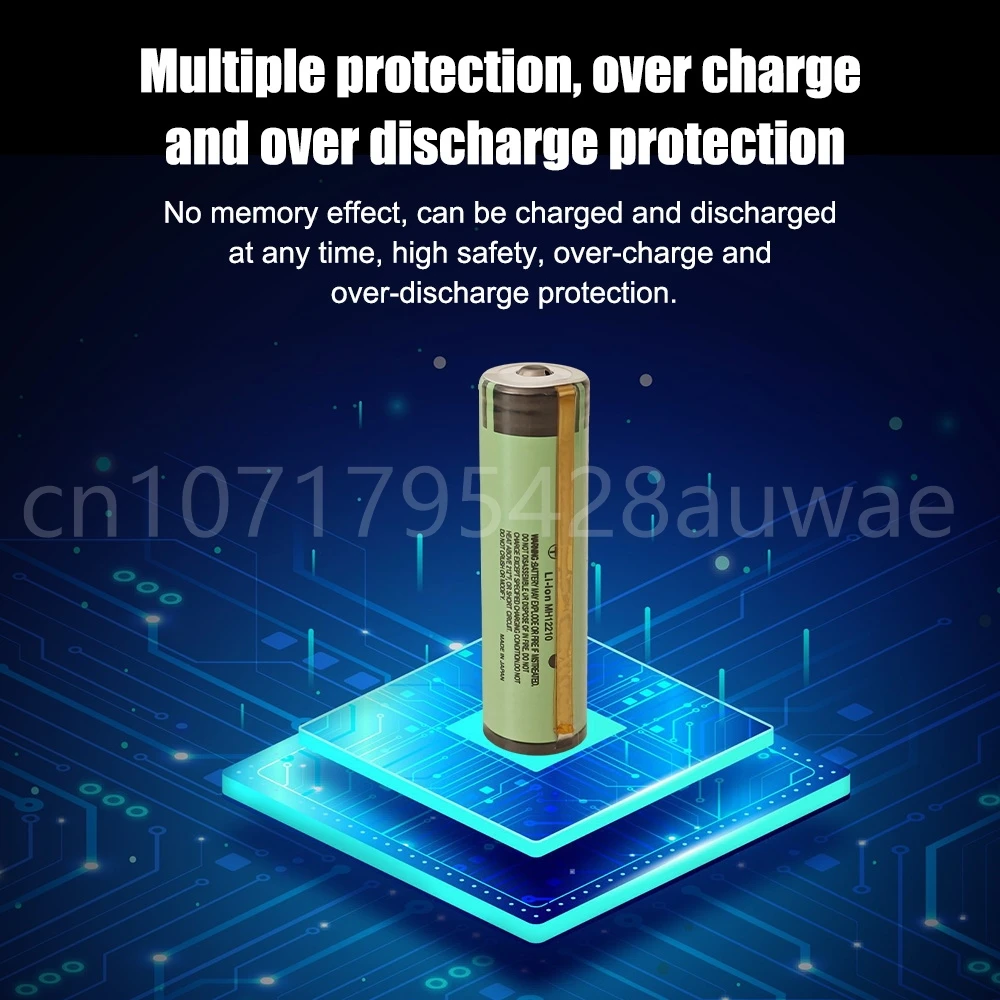 NCR18650A com placa de proteção bateria de lítio recarregável de 3,7 V, para veículo elétrico médico bateria de energia de 3000 mah