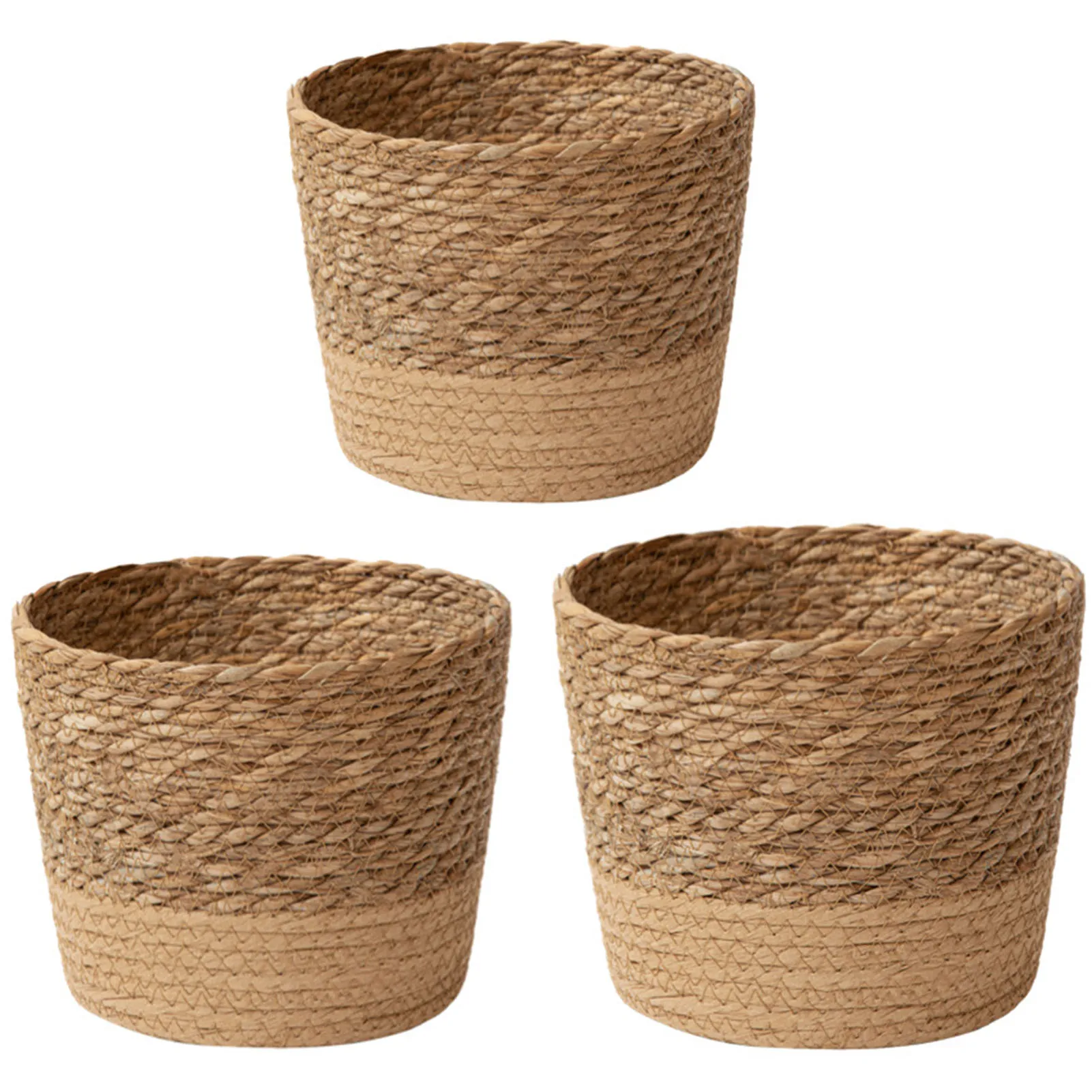 Maceta de Mimbre Tejida a Mano, Cesta de Almacenamiento para Plantas, Maceta de Jardín, Cesta Decorativa de Mimbre